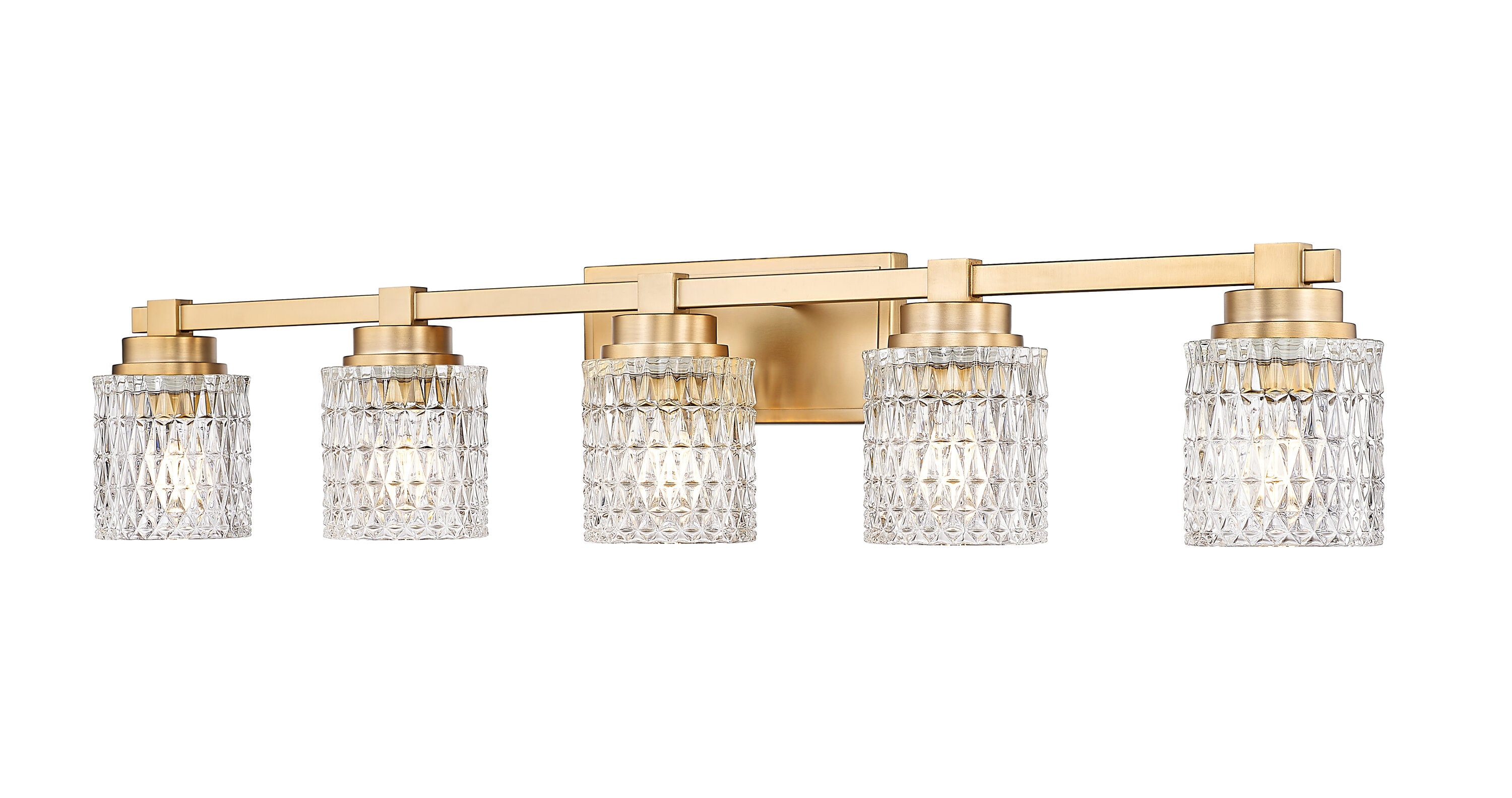 Z-Lite Jacqueline 40.25-in 5 Light Gold Transitional Bathroom Vanity light