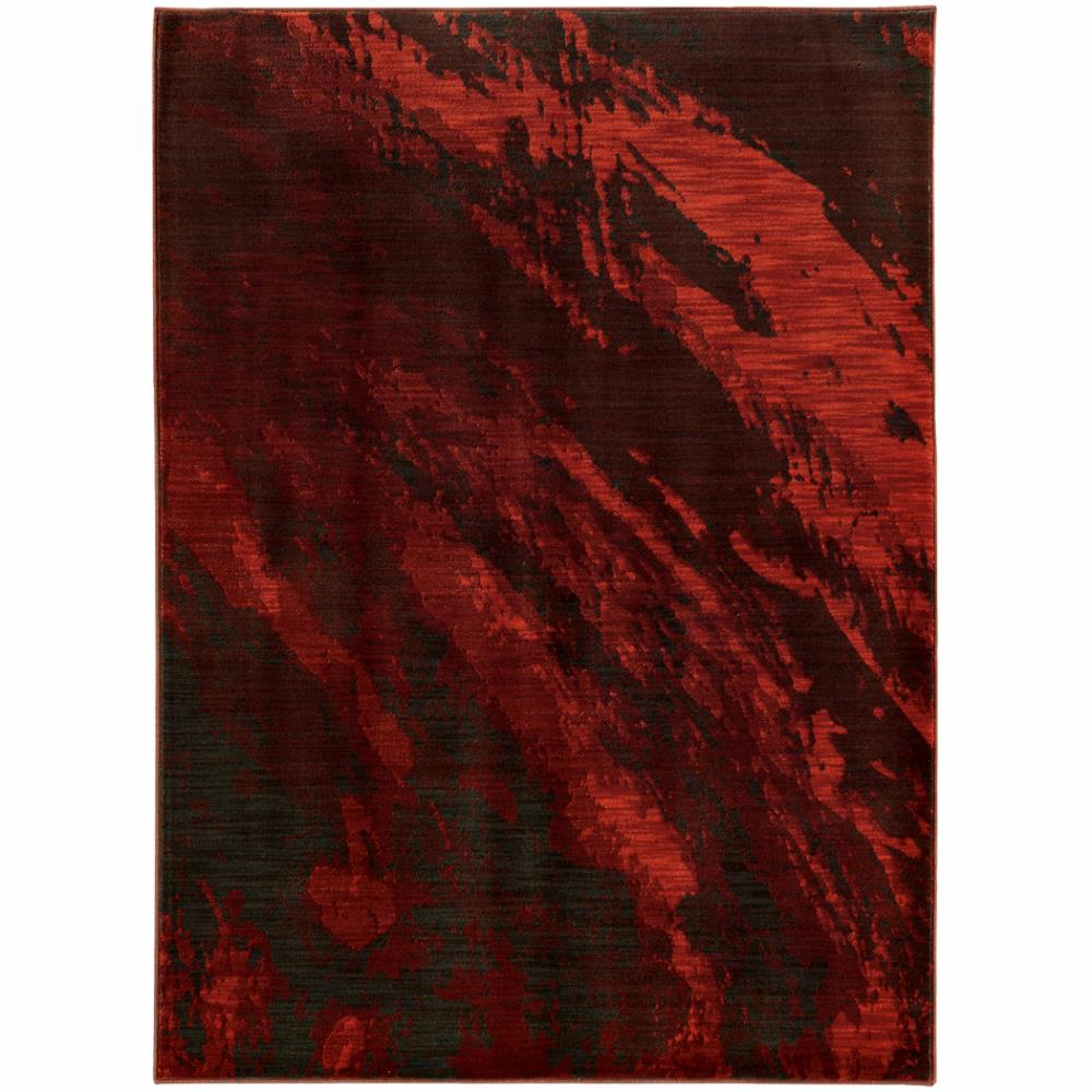 Archer Lane 636SDN7B7L Iona 8 x 11 (ft) Synthetic Red Rectangular Indoor Abstract Area rug