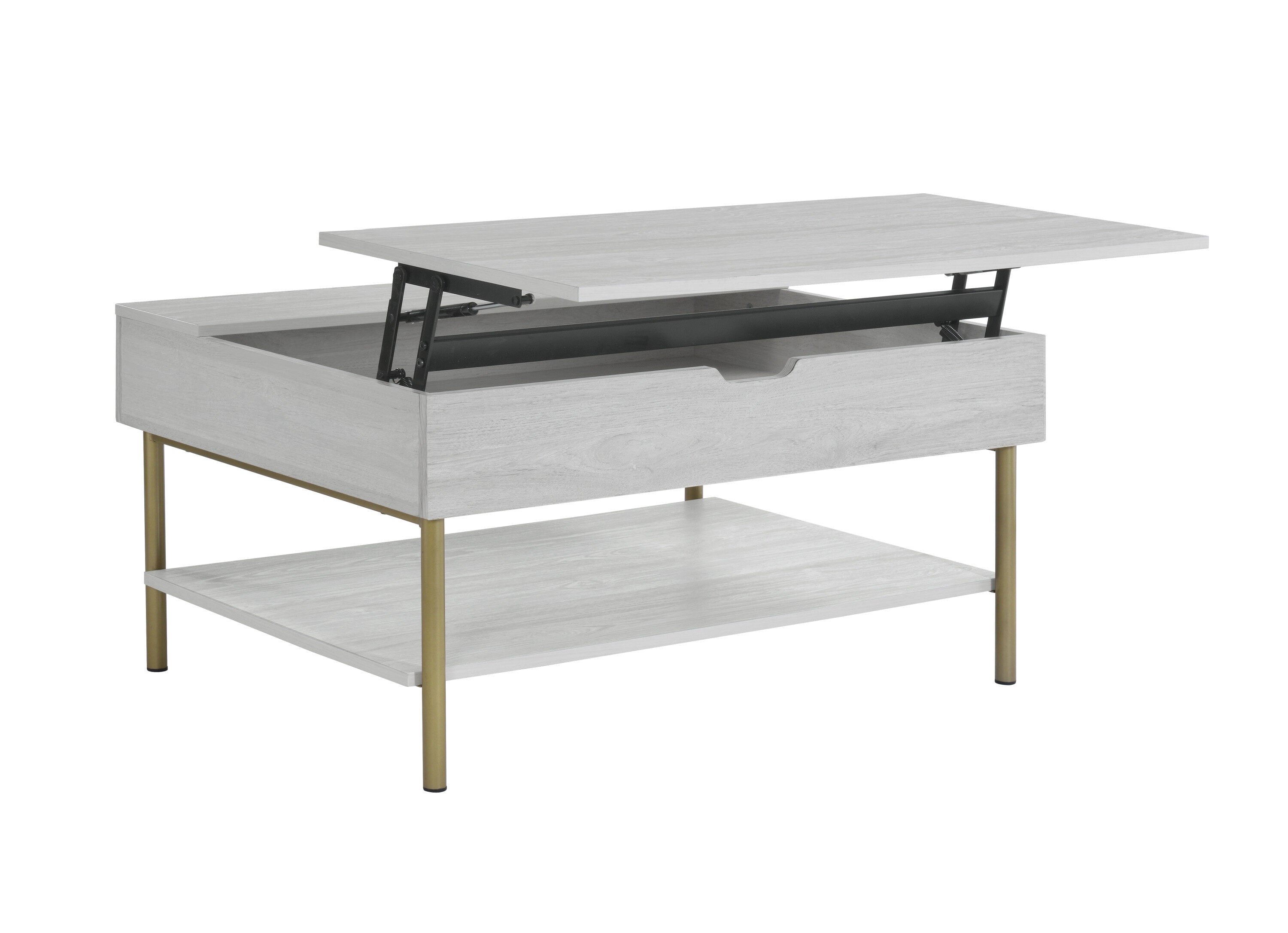 Steve Silver WH200CL White Particleboard Modern Coffee Table with Storage