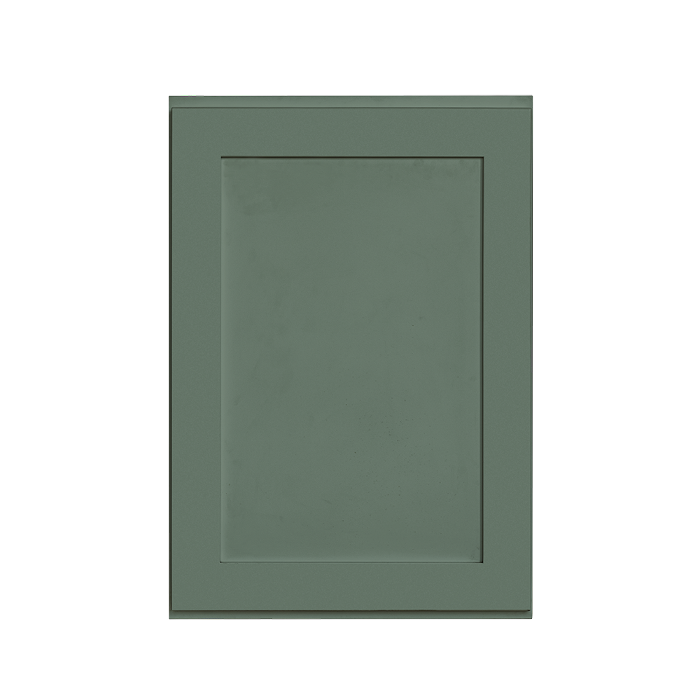 RELIABILT LS-SB-W1830R Monroe 18-in W x 30-in H x 12-in D Basil Green Wall Ready to assemble Plywood Cabinet (Recessed Panel Shaker)