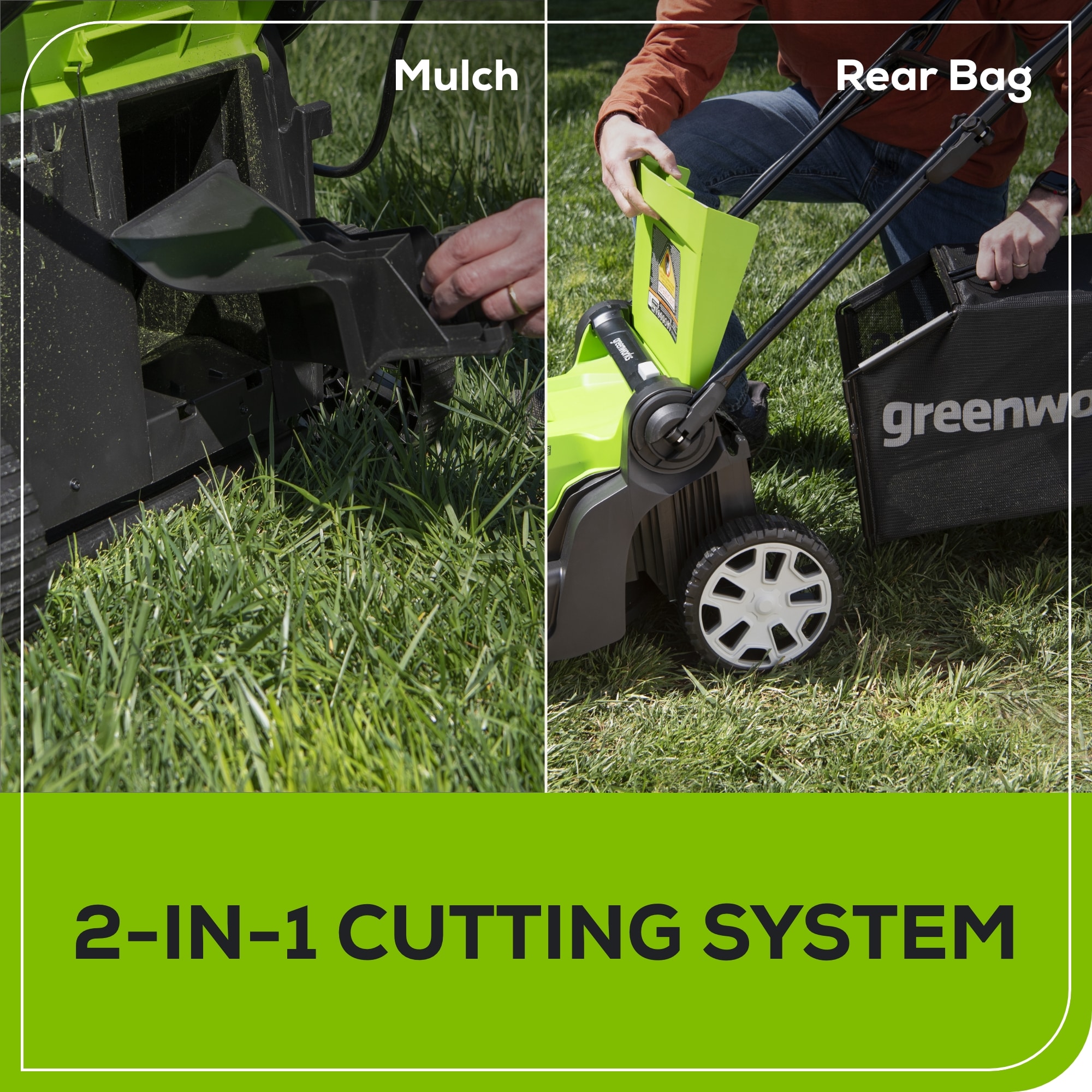 Greenworks MO48B2210 Cordless-Elec-Push-Mowers - View #5