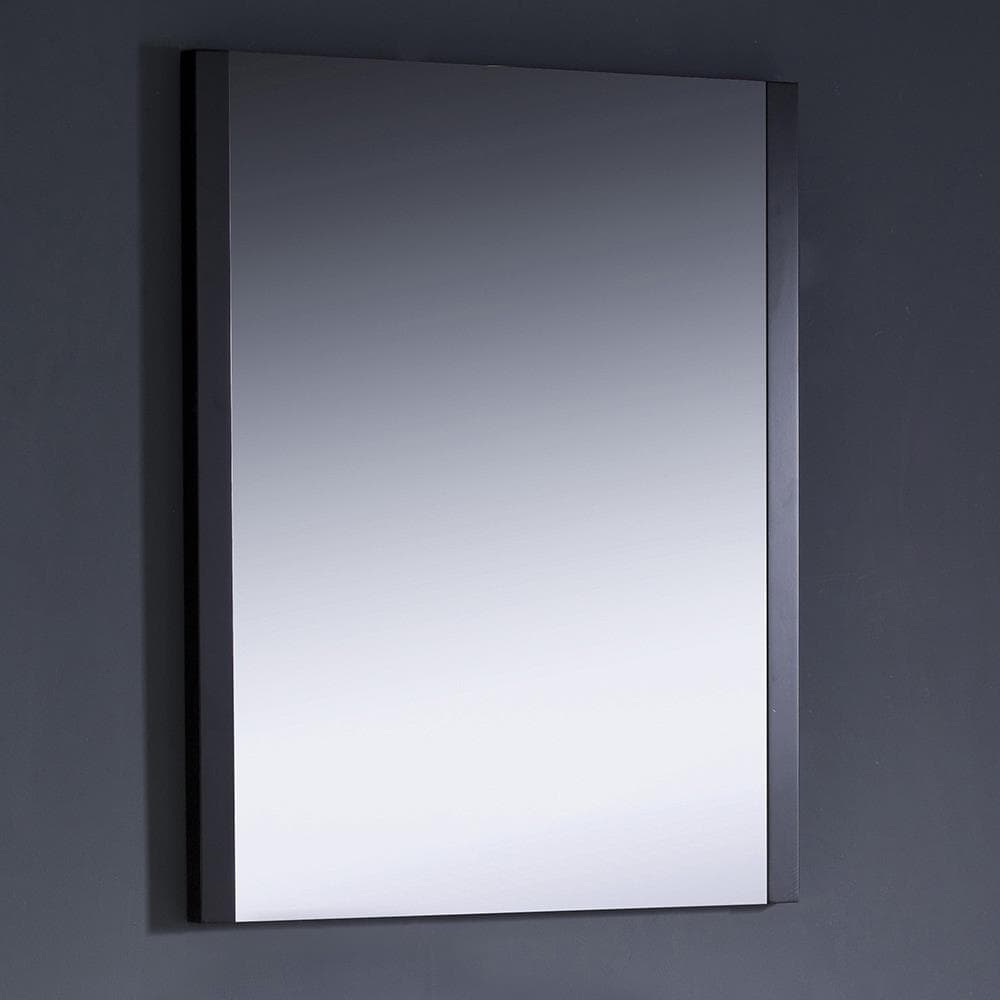 Espresso Elegance 31.5" Contemporary Wood Framed Bathroom Vanity Mirror