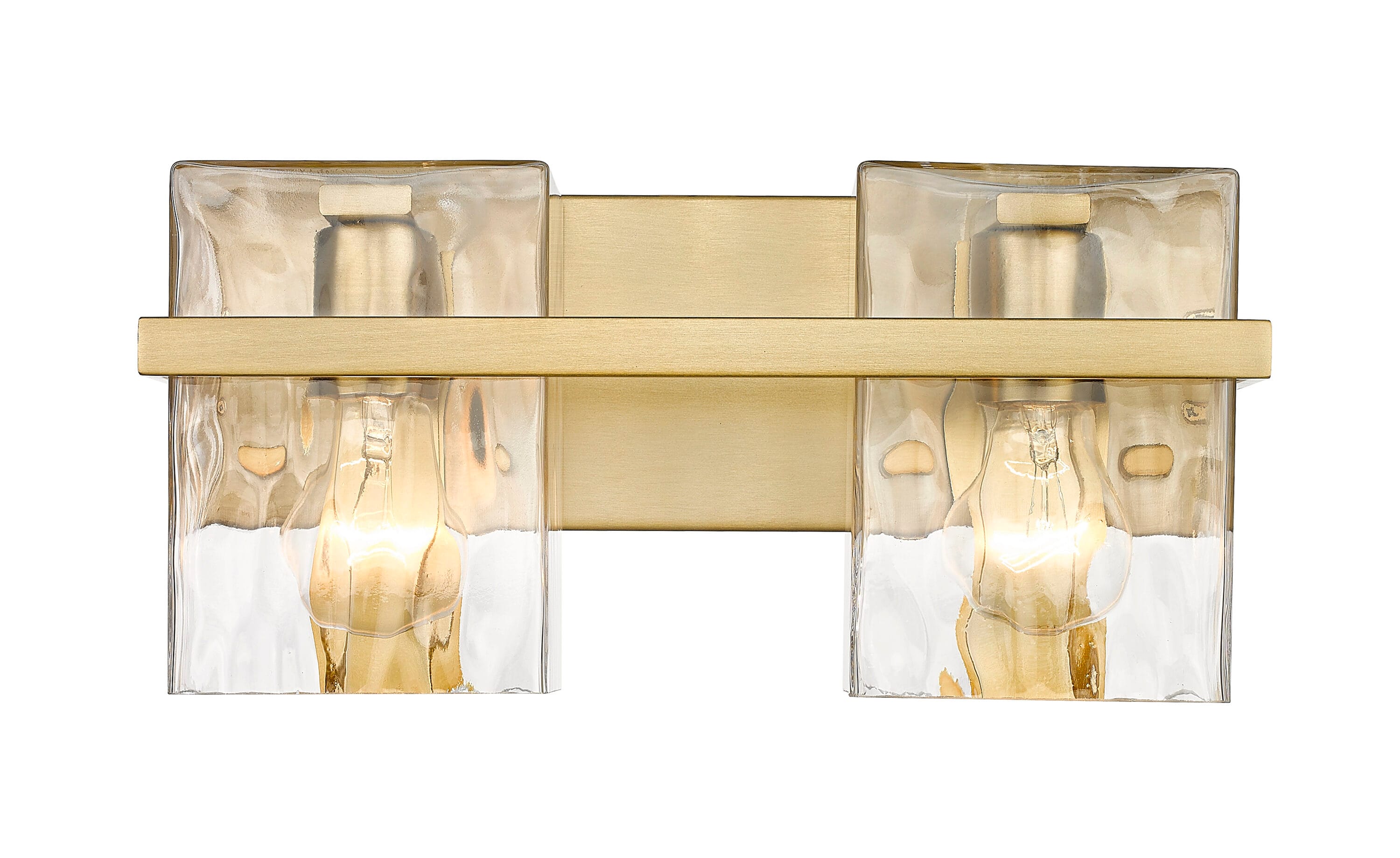 Z-Lite Bennington 14.25-in 2-Light Brushed Gold Farmhouse Vanity Light ...