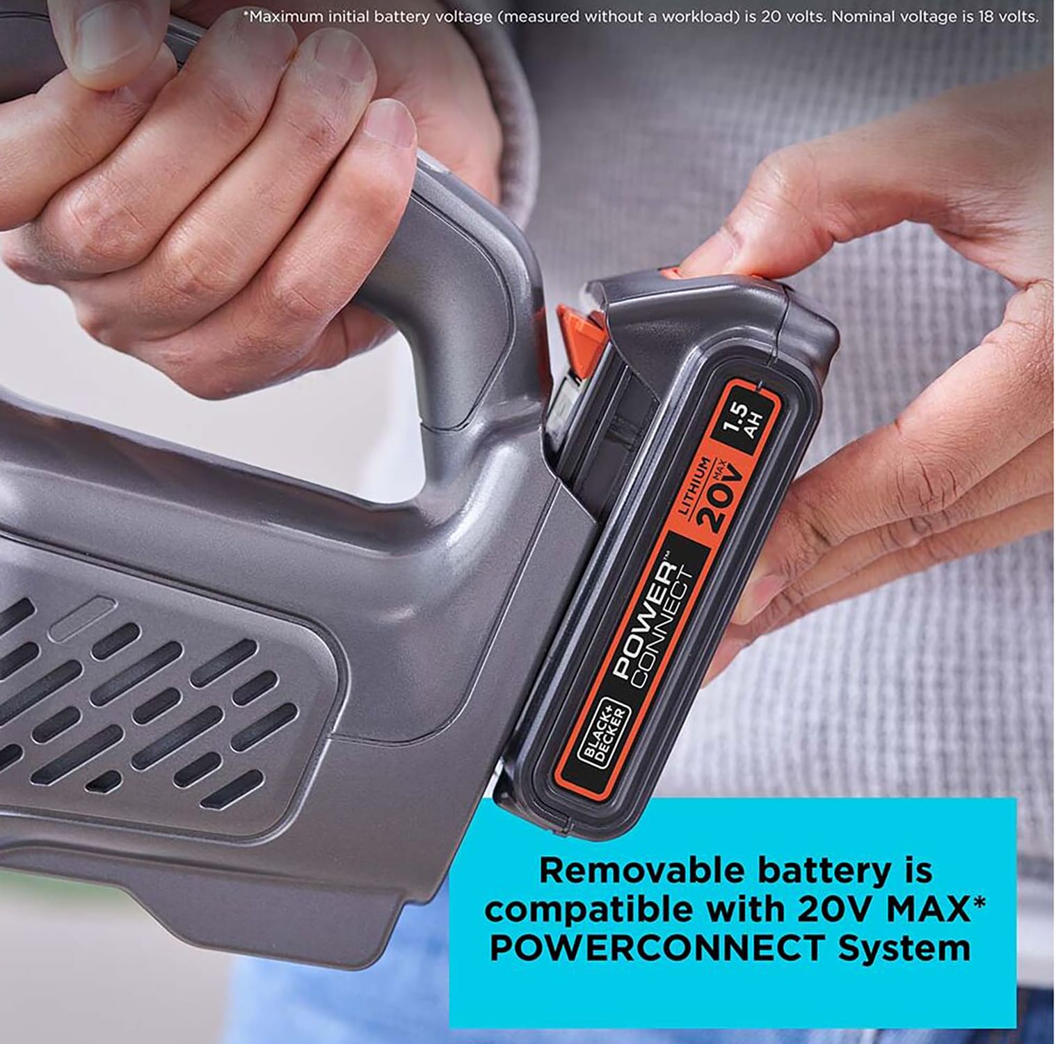 BLACK+DECKER 20V MAX Battery, 1.5Ah Lithium Ion Battery, Extended Runtime,  Compatible with Tools, Outdoor Equipment and 20V Vacuums(LBXR20)