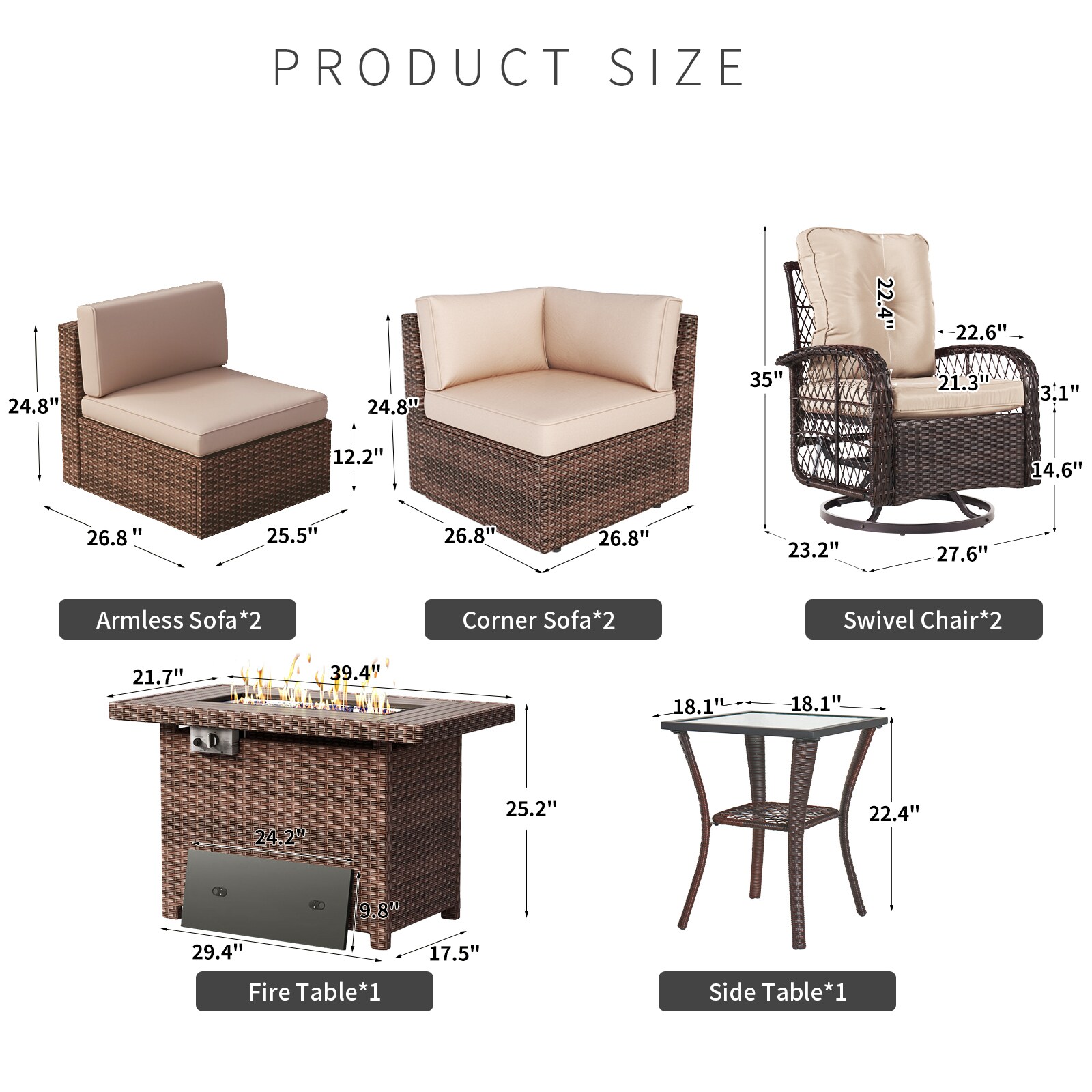 Bapipro BP3508B13 Patio-Conversation-Sets - View #5