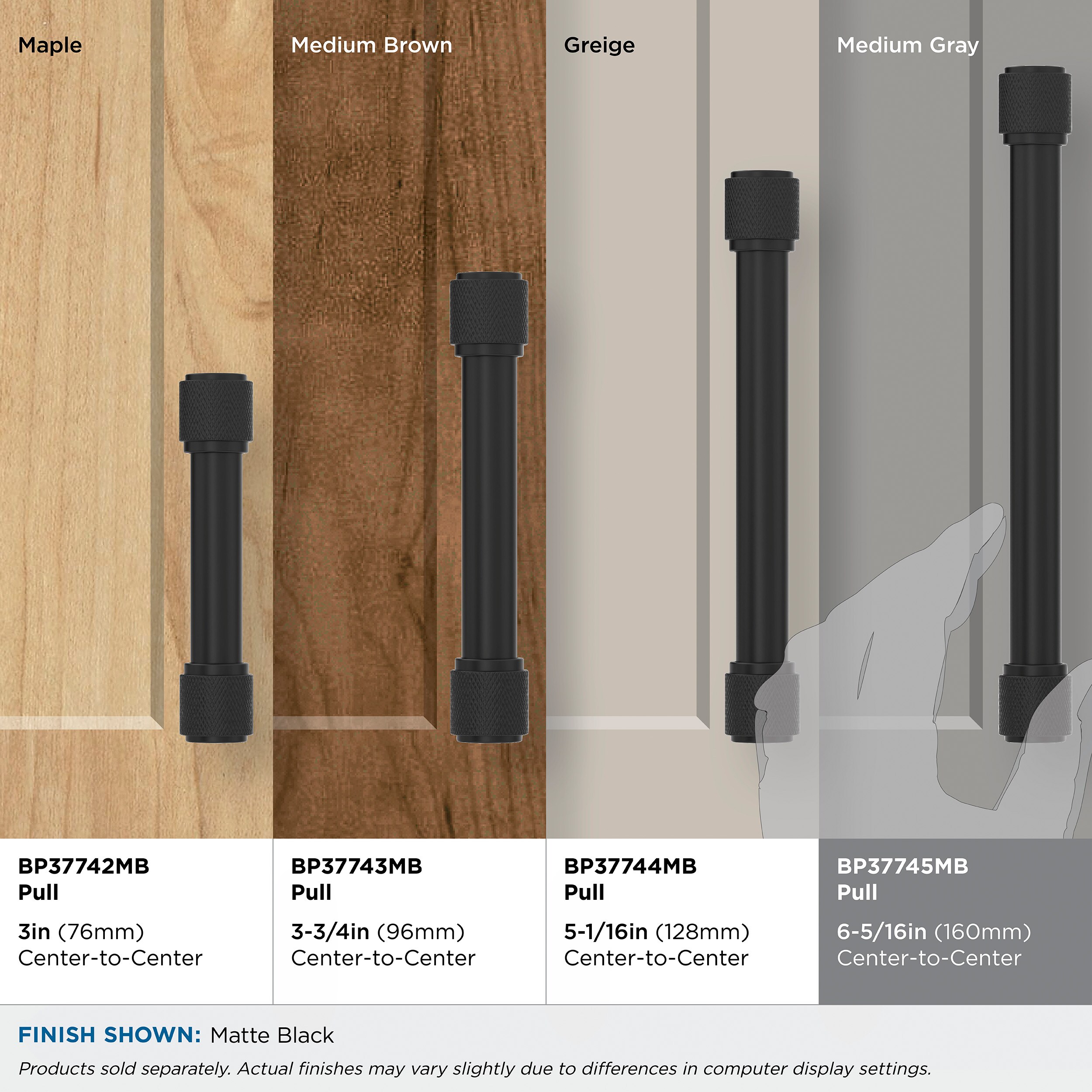 Amerock BP37745MB Cabinet-Pulls - View #7