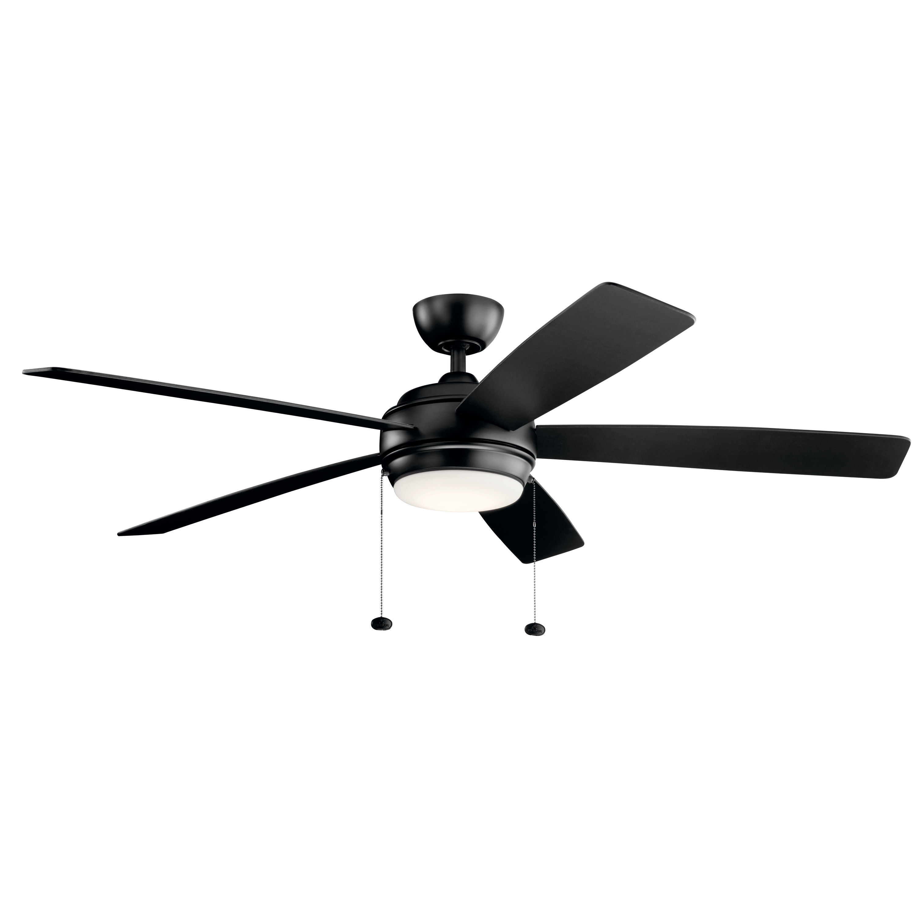 Starkk 60'' Black Steel Ceiling Fan with LED Light