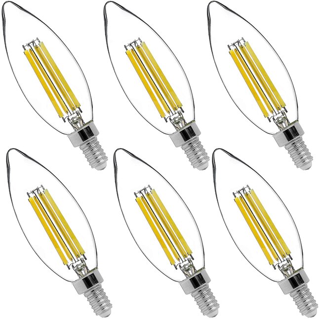 6w Led Chandelier Replacement Bulbs, Chandelier Led Light Bulbs Dimmable