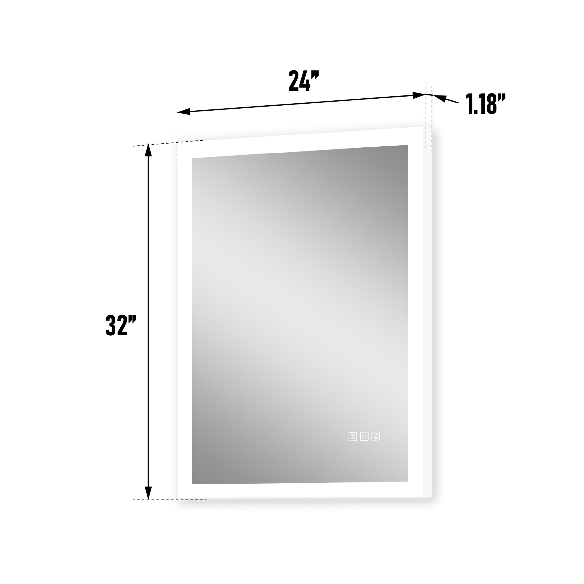 Forclover MRE-7GX2432 Framed-Bath-Mirrors - View #3