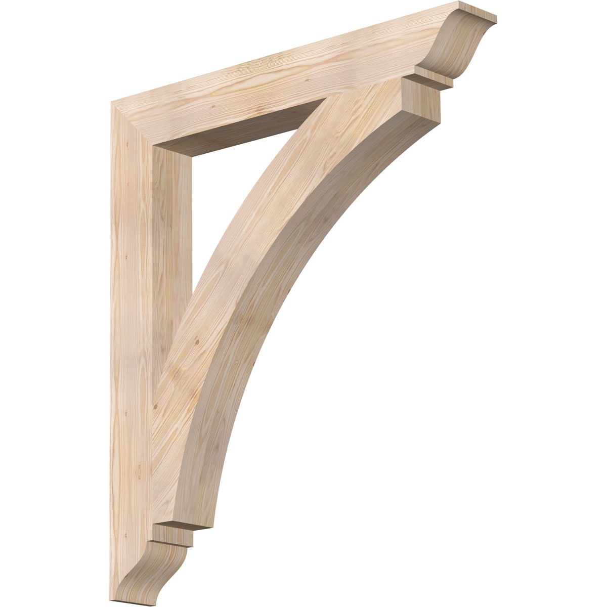 Ekena Millwork BKT06X42X48THR01SDF Thorton traditional smooth 5-1/2-in x 42-in x 48-in Douglas fir Brown Wood Standard bracket