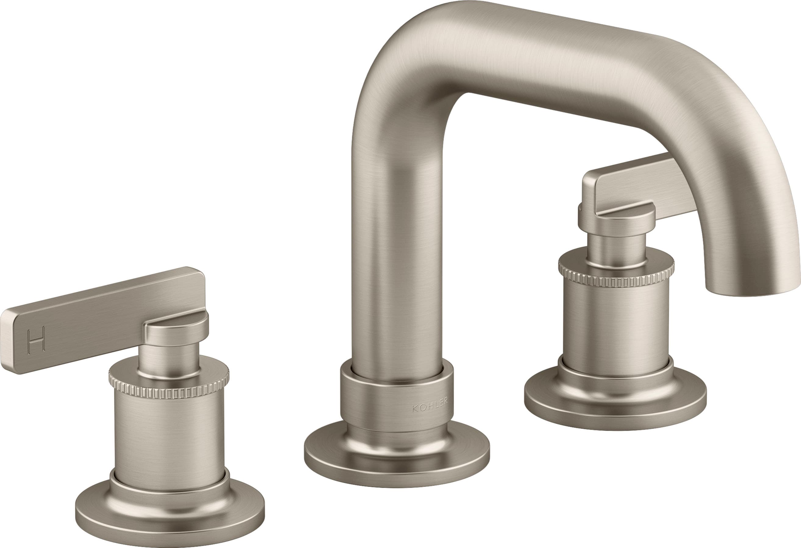 KOHLER Castia by Studio McGee Vibrant Brushed Nickel 2-handle Deck-mount Roman Mid-arc Bathtub Faucet