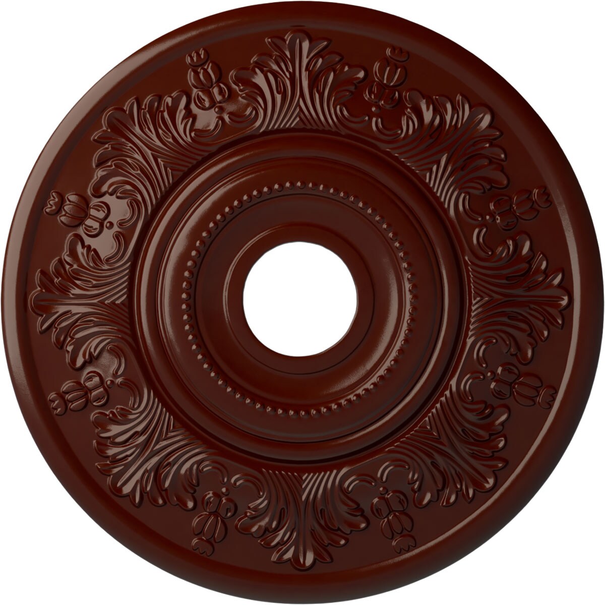 Ekena Millwork CM20VIBMF Vienna 20-in W x 20-in L Painted Brushed Mahogany Polyurethane Whole Ceiling Medallion