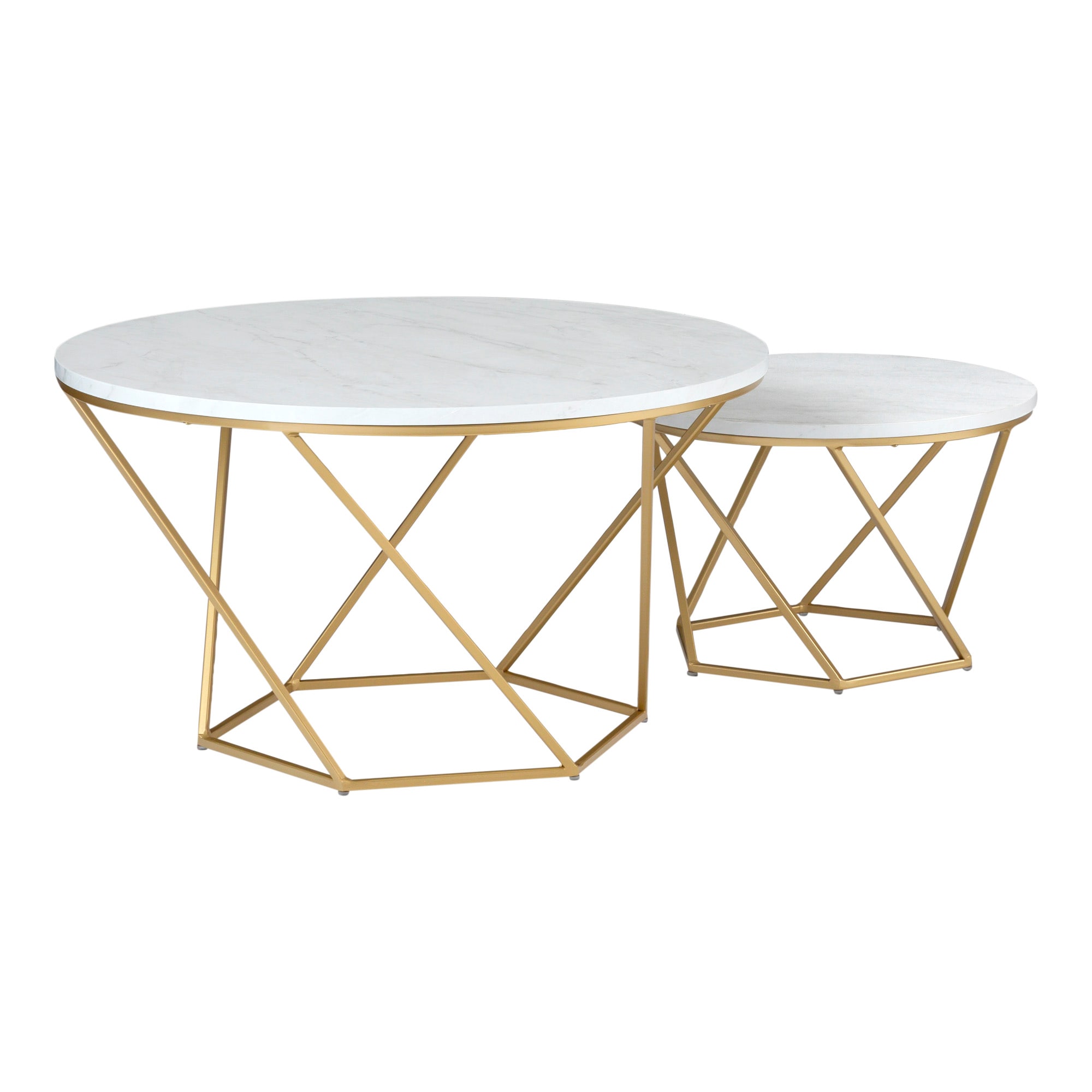 Walker Edison LWF28CLRGMG Accent-Table-Sets - View #2