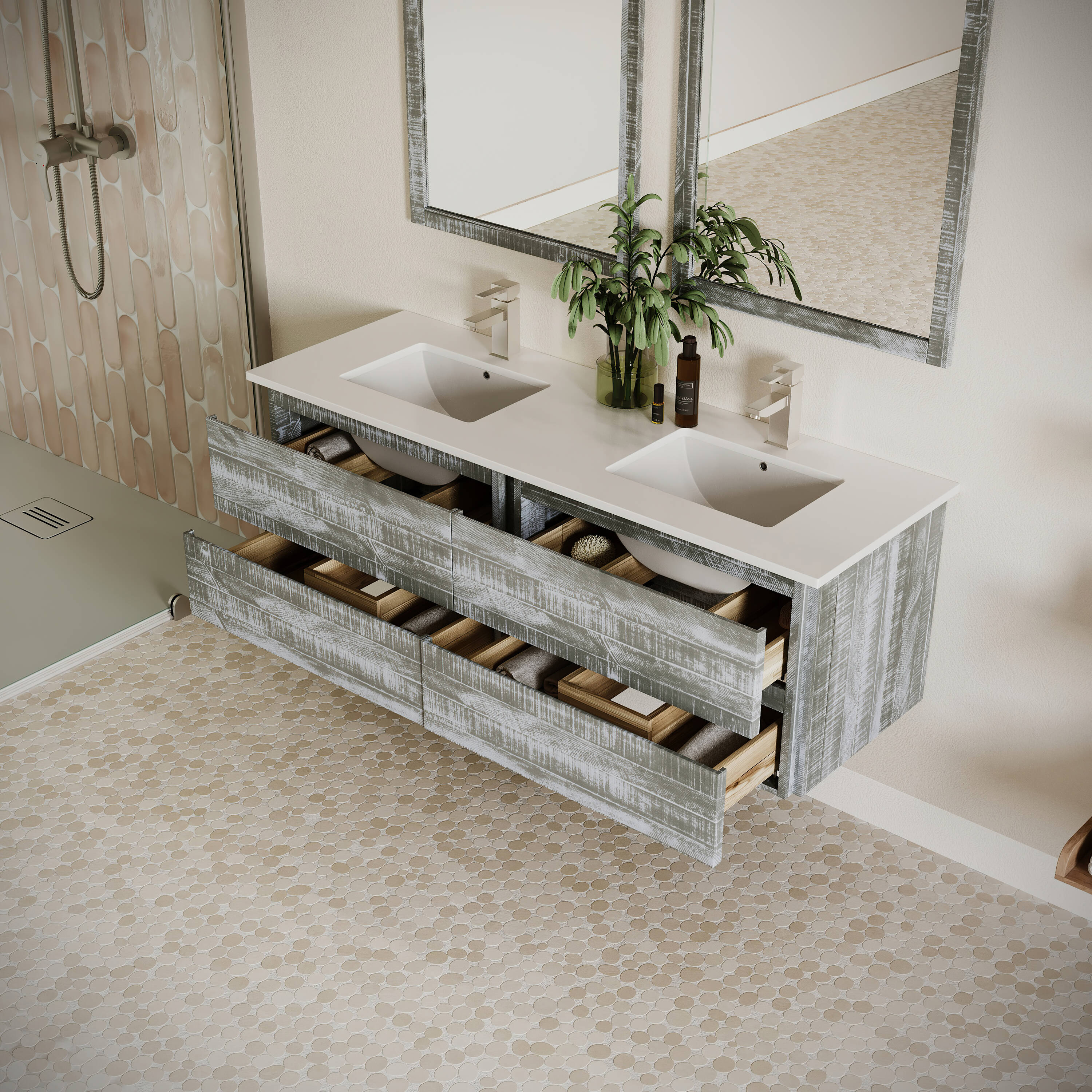 Fresca FCB31-3030ASH-CWH-U Bath-Vanity-Combo - View #3