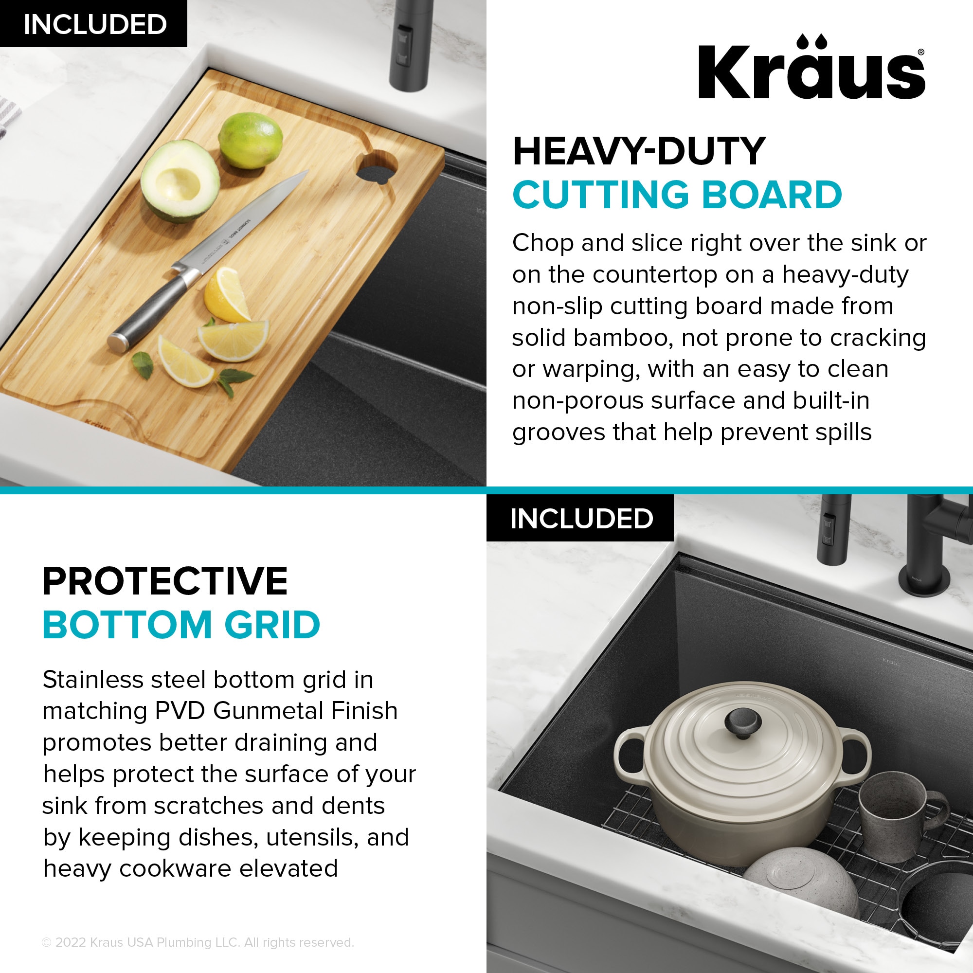 Kraus KWU1111-23-PGM Kitchen-Sinks - View #12