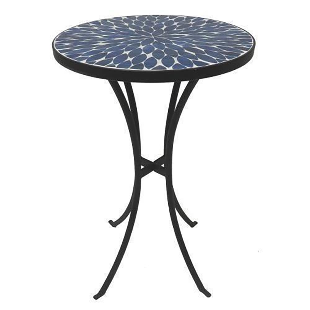 Fun Orange Round Outdoor Bistro Table 14 in W x 14 in L in the