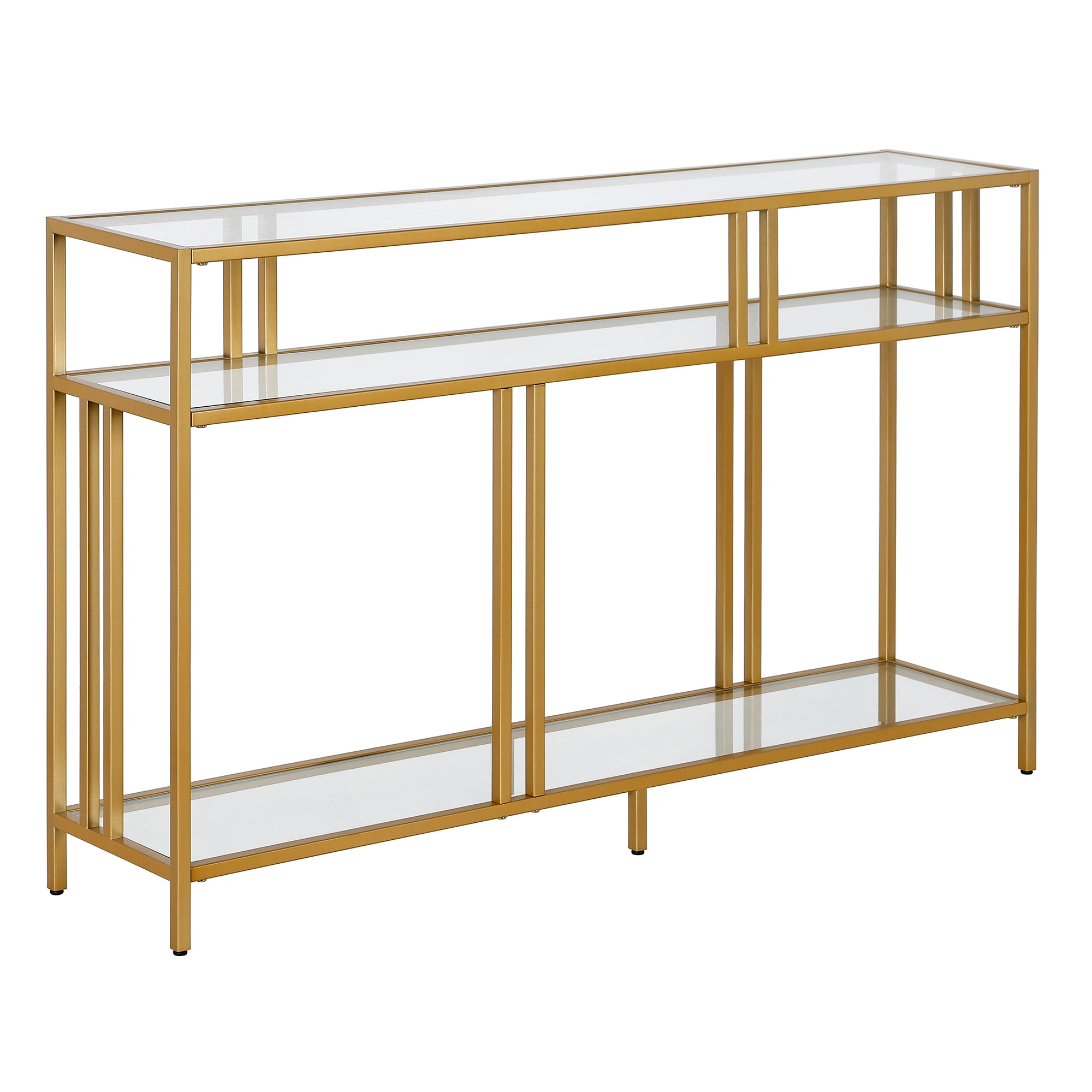 Hailey Home AT0911 Cortland Industrial Brass Console table