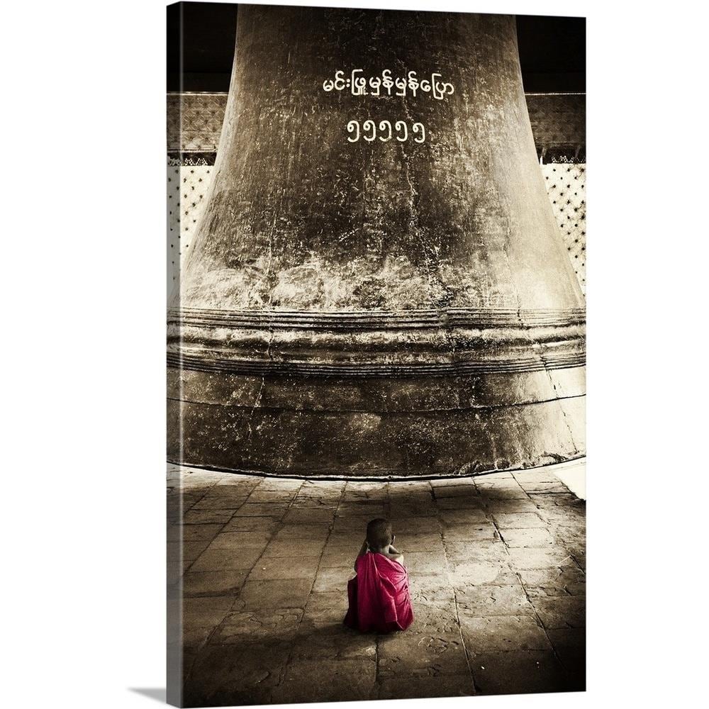 Trademark Fine Art Adirek M Monk Meditation 16X24 Canvas Art Adirek M  Framed 16-in H x 24-in W People Print on Canvas in the Wall Art department  at