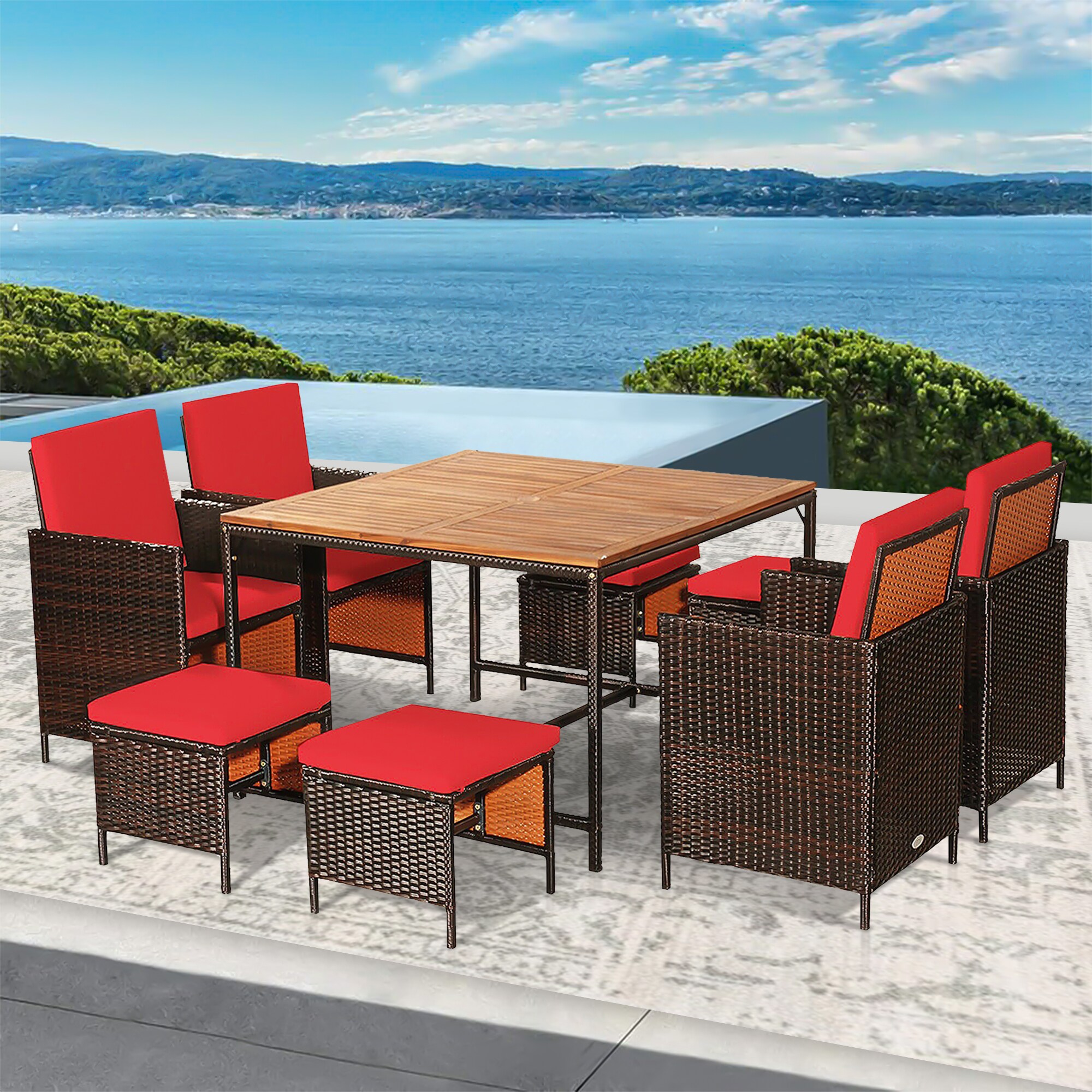 WELLFOR OUJ70674RE+ Patio-Dining-Sets - View #3