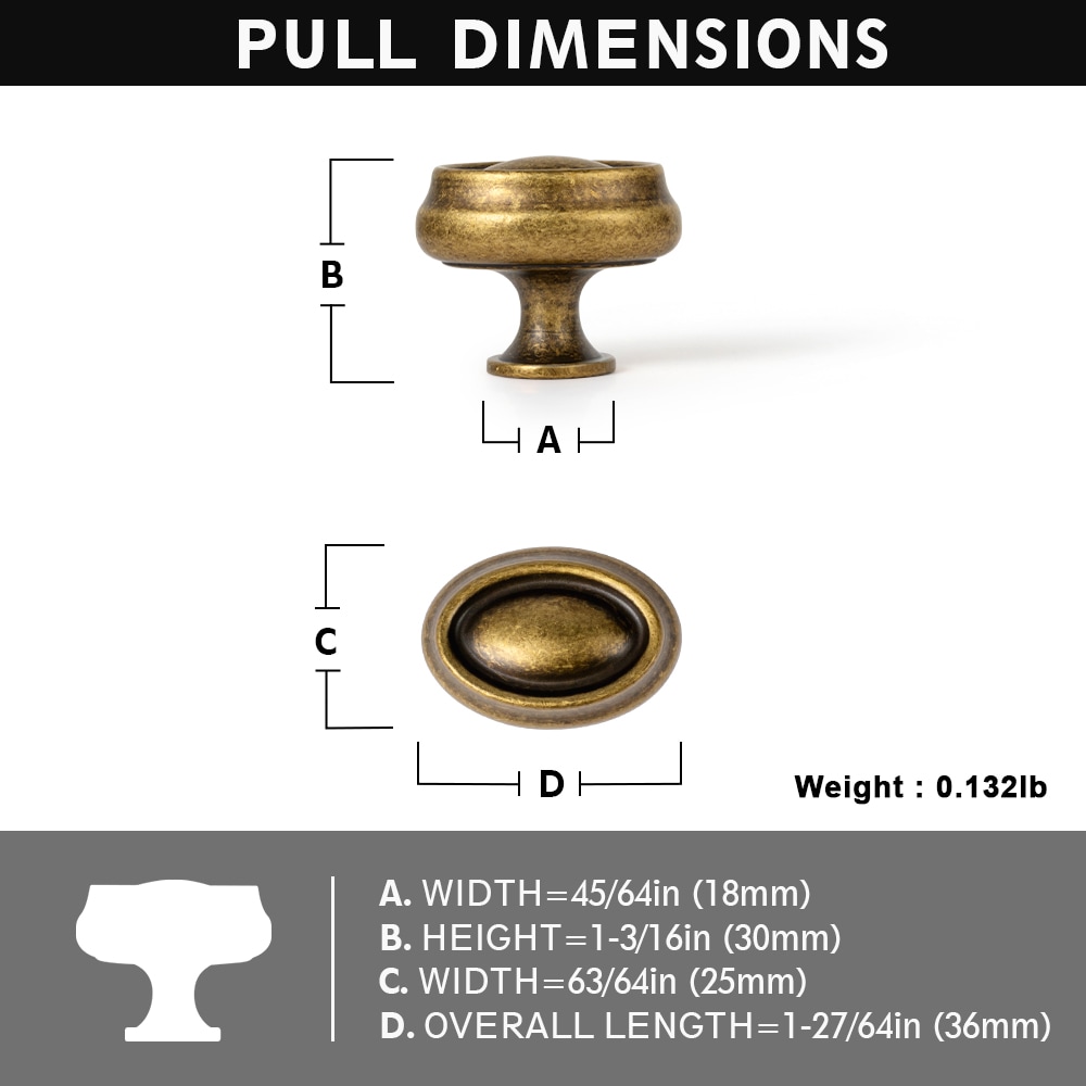 Miaokesen 9265GT-KNOB-12 Cabinet-Knobs - View #2