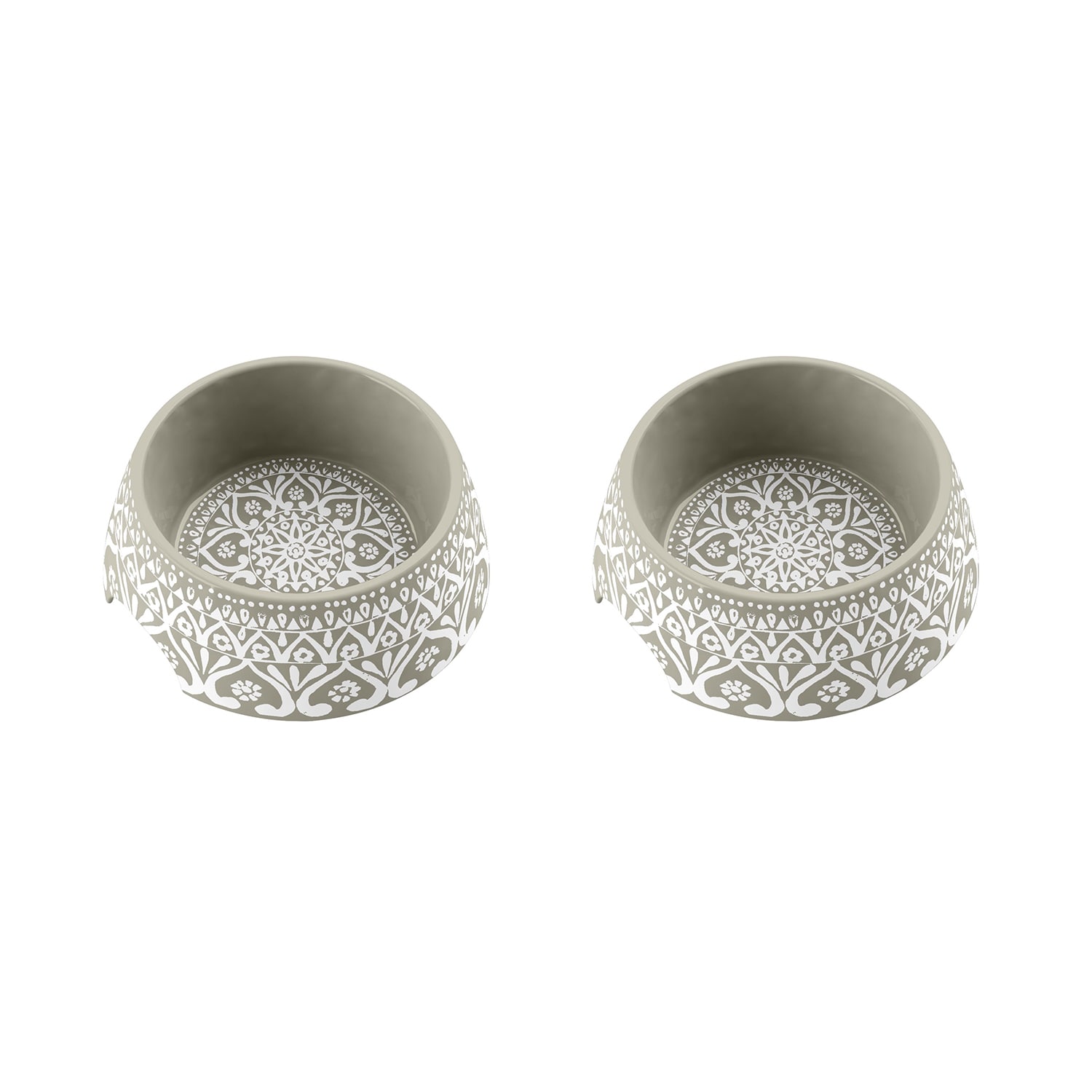 TarHong Boho Medallion 20-oz Melamine Dog/Cat Bowl set 2 Bowls