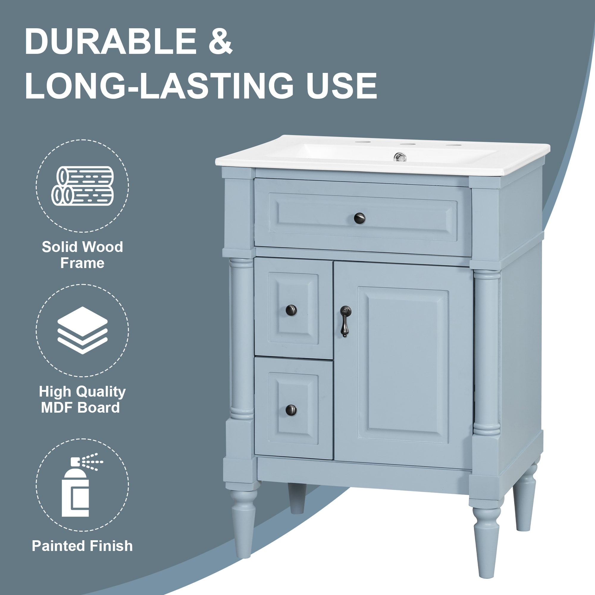 WELLFOR CBY-P356058E Bath-Vanity-Combo - View #5