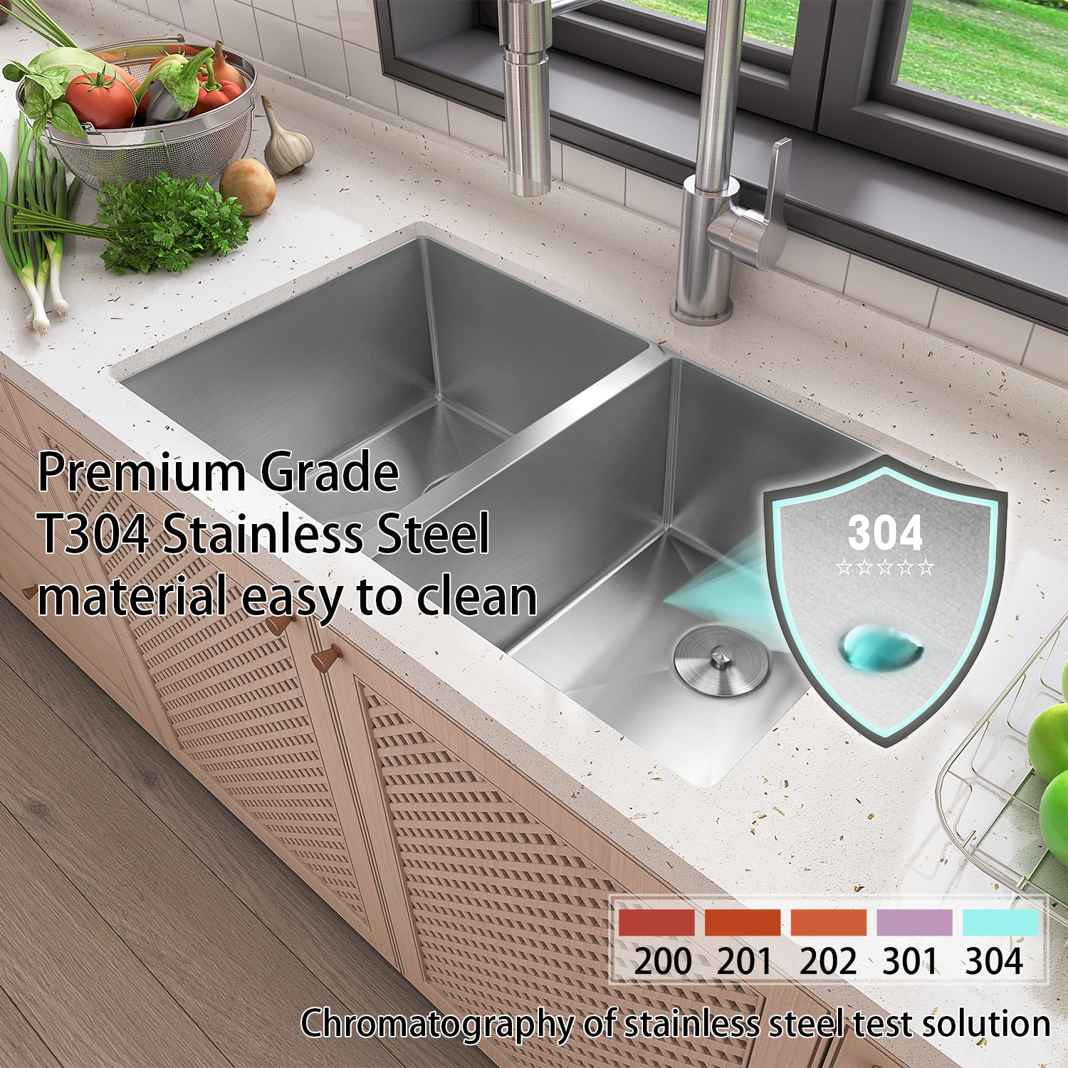Sinber HU3219D-S Kitchen-Sinks - View #4