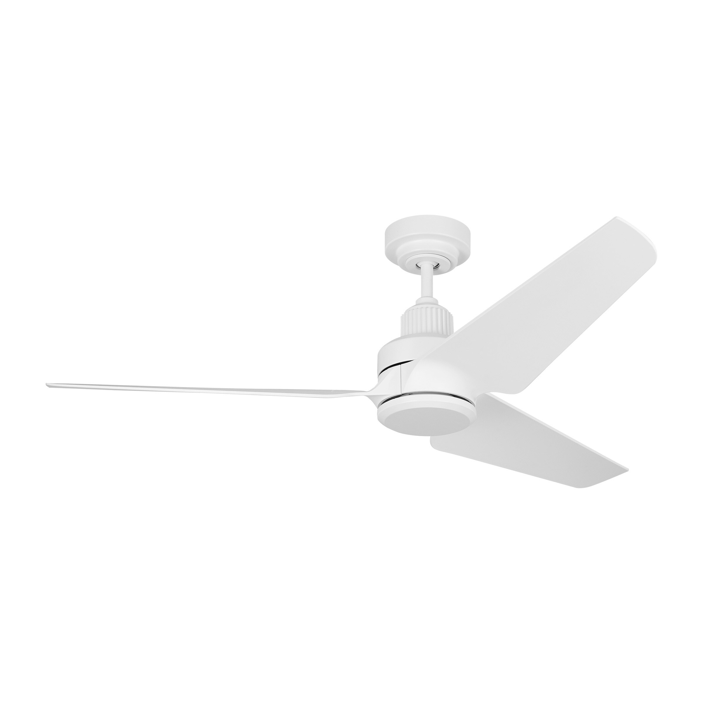 Generation Lighting 3RULSM52RZWD Ruhlmann 52-in Integrated LED Smart Matte White with Matte White Blades Propeller Ceiling Fan With Light - Remote Included ( 3 -Blade )