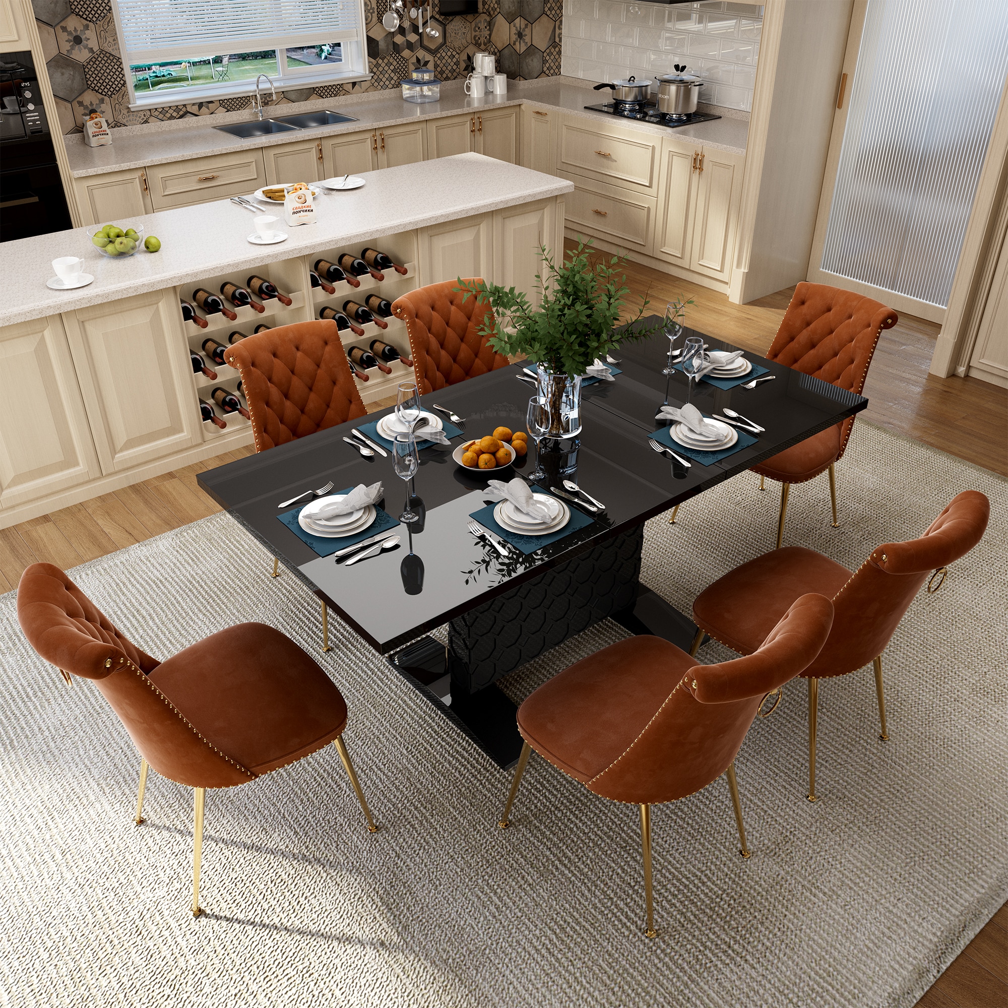 Clihome CL-ST1-BK703CF Dining-Sets - View #3