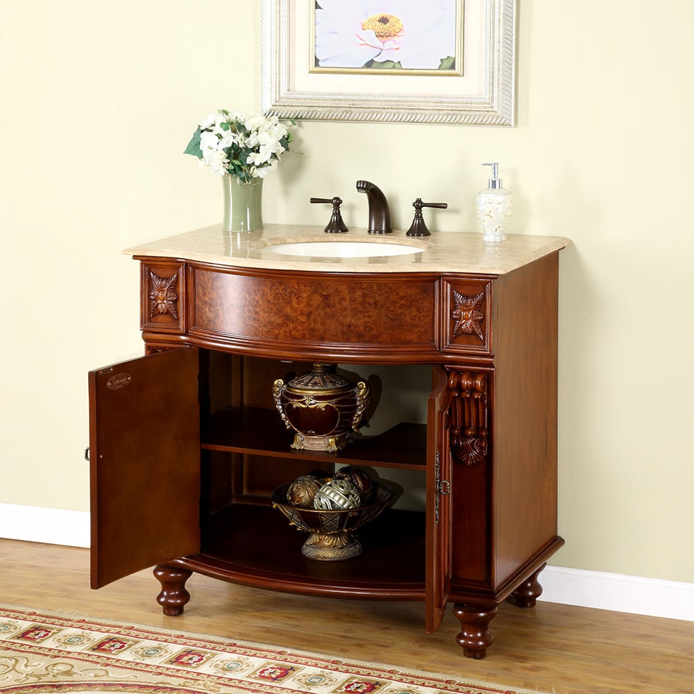 Silkroad exclusive bathroom store single sink vanity