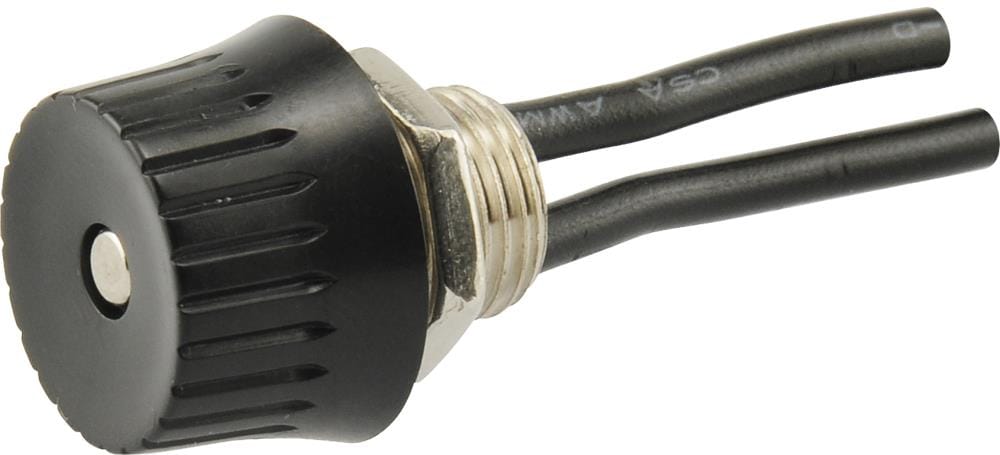 SERVALITE 884417 3-amp Single-pole Push button Light Switch , Black 2 -Pack