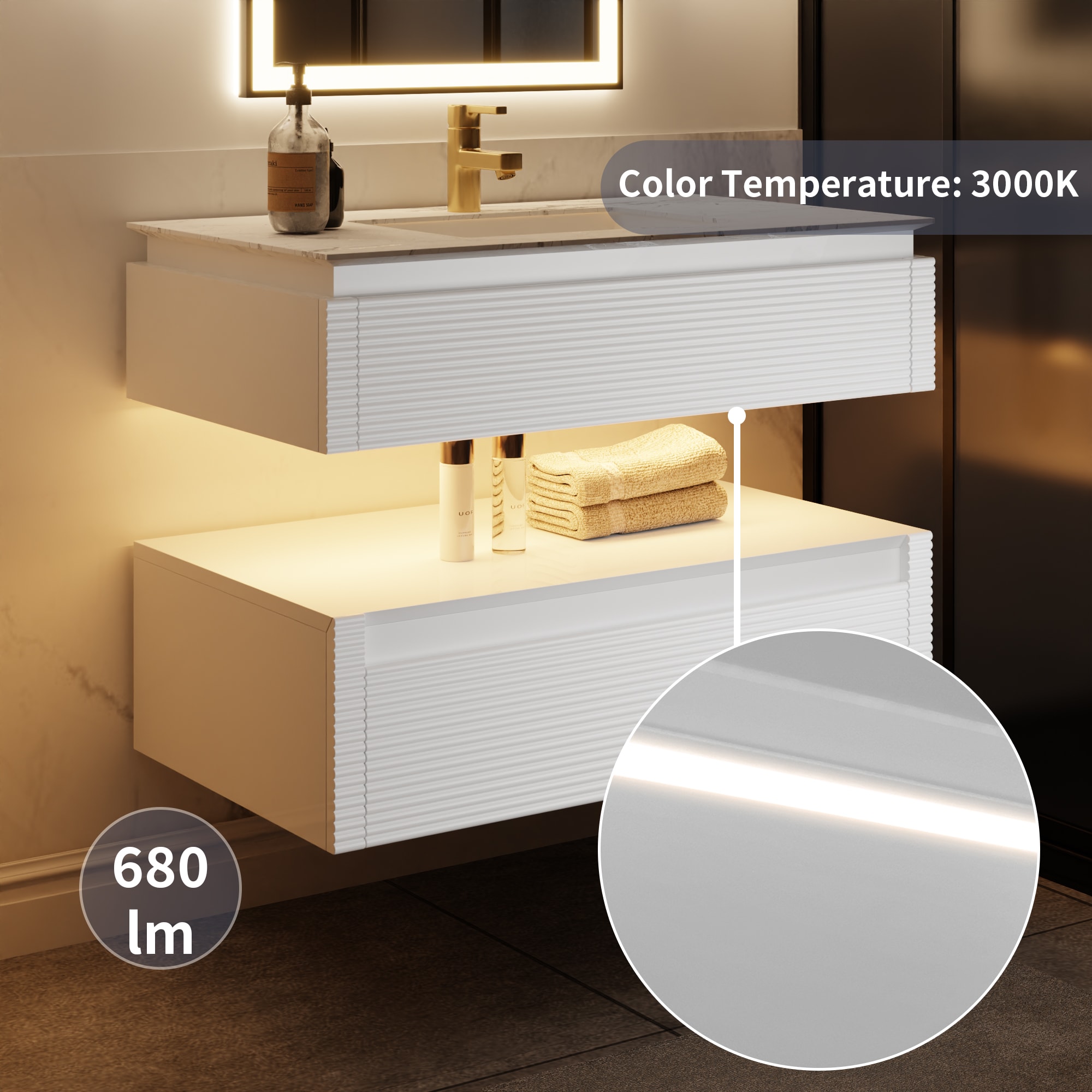 ExBrite SC3620V12WH Bath-Vanity-Combo - View #3