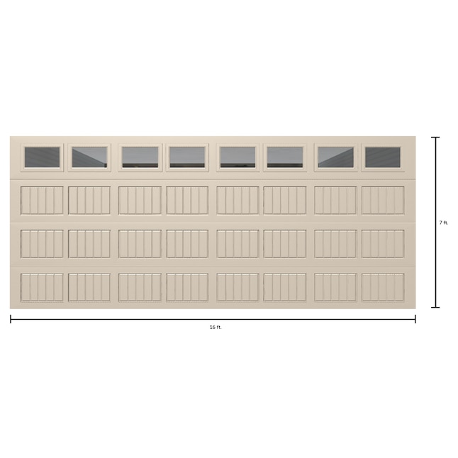 Wayne Dalton Classic Steel Model 8000 16-ft x 7-ft Almond Double Garage Door Wayne Dalton Classic Steel Model 8000 16-ft x 7-ft Almond Double Garage Door