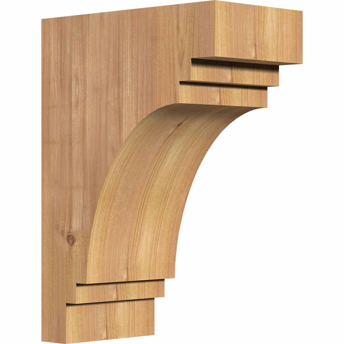 Ekena Millwork COR06X10X14PEC00SWR 5.5-in x 10-in x 14-in Pescadero Unfinished Western red cedar Wood Paintable/Stainable Corbel