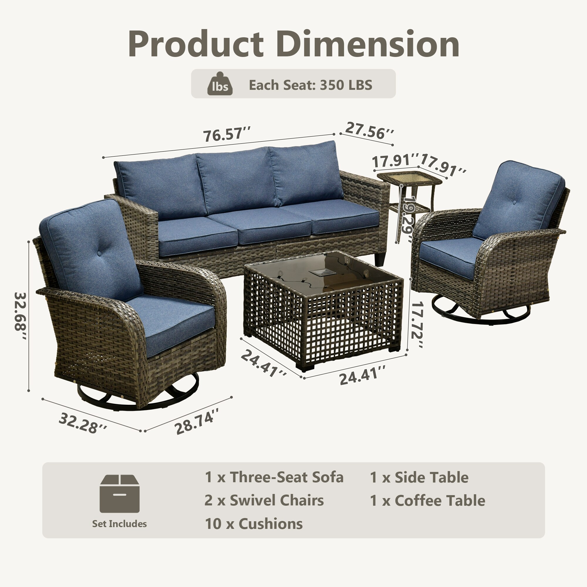 ALTRIGUS 6LYZGNCNEWGRS30051AL Patio-Conversation-Sets - View #3