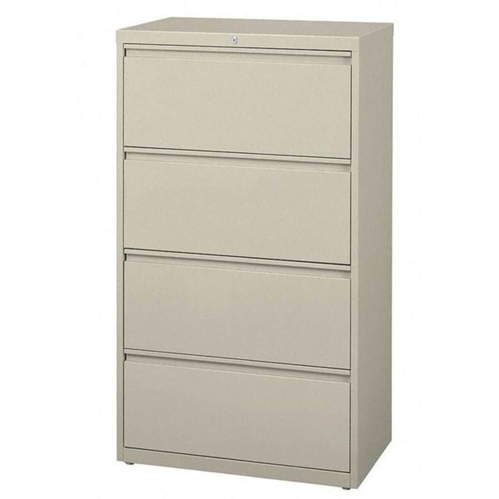 Hirsh  30 in W 4 Drawer Lateral File Cabinet Putty  A4/Legal/Letter 14976