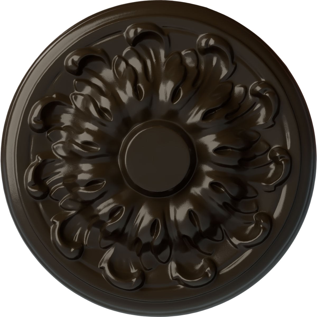 Ekena Millwork CM08MUSHF Millin 7.875-in W x 7.875-in L Painted Stone Hearth Polyurethane Whole Ceiling Medallion