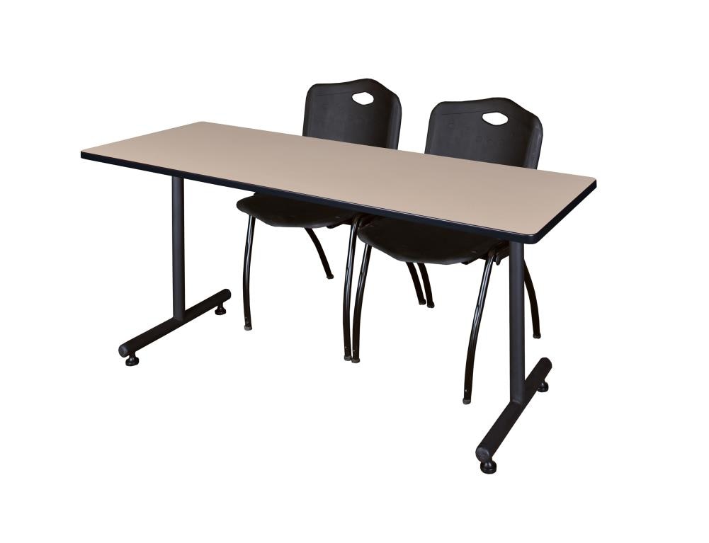 Regency MKTRCT6030BE47BK Training Off-white 4-Person Training Table (60-in W x 29-in H)