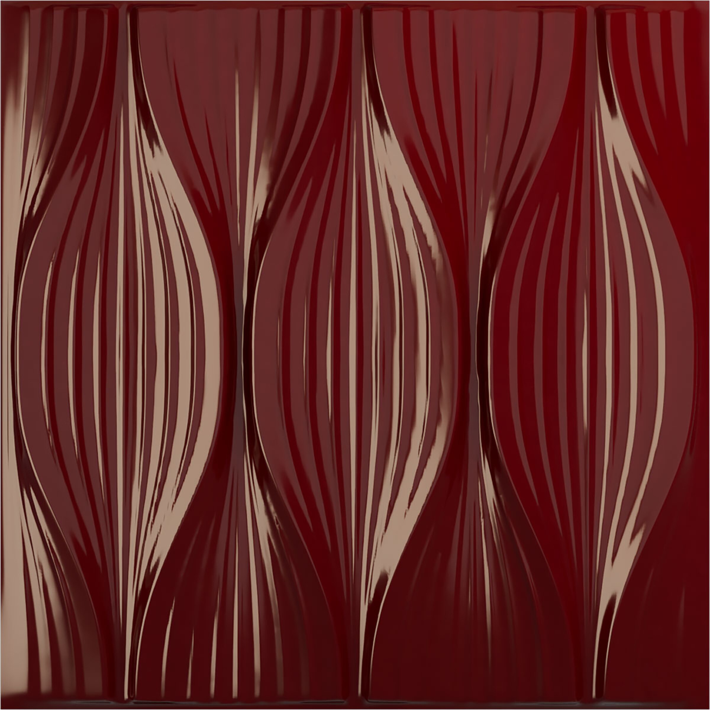 Ekena Millwork WP20X20WWHML 19-5/8-in x 19-5/8-in Embossed Paintable/Stainable Red PVC Wall Panel (