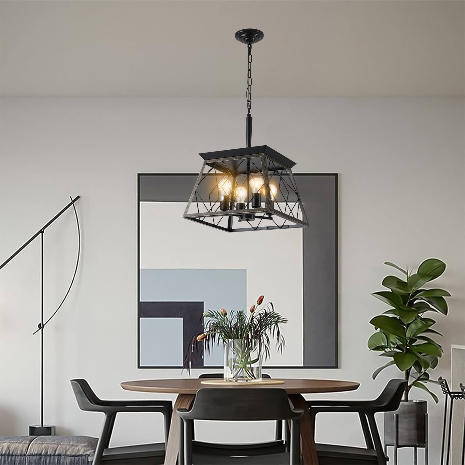 Innobule LAMP-0352060 Table lamp White Modern/contemporary Plug-in For Use in Bedrooms, Dining Rooms, Living Rooms Chandelier
