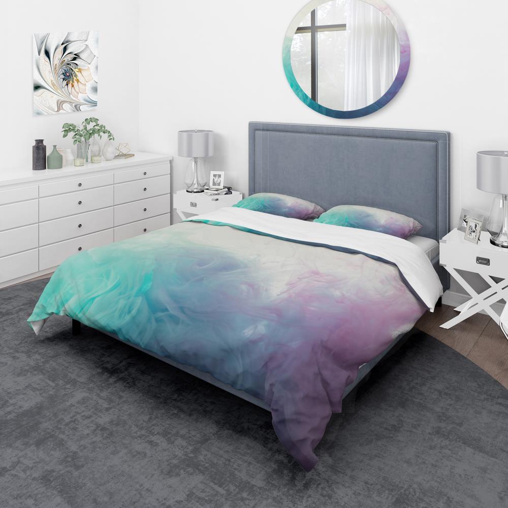 Designart BED19175-T 3 -Piece Blue Twin Duvet cover Set