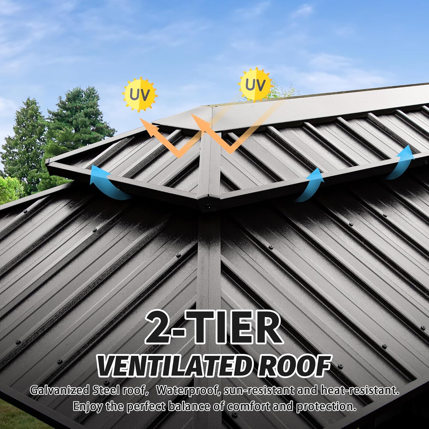 Kahomvis CREF-2QP109-03 Wood-Resin-Gazebos - View #5