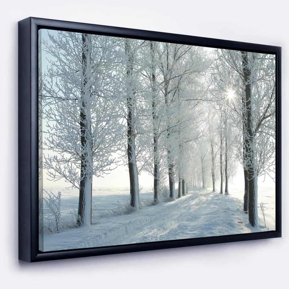 Designart FL14831-34-18-FLB Wood Floater Frame 18-in H x 34-in W Landscape Print on Canvas