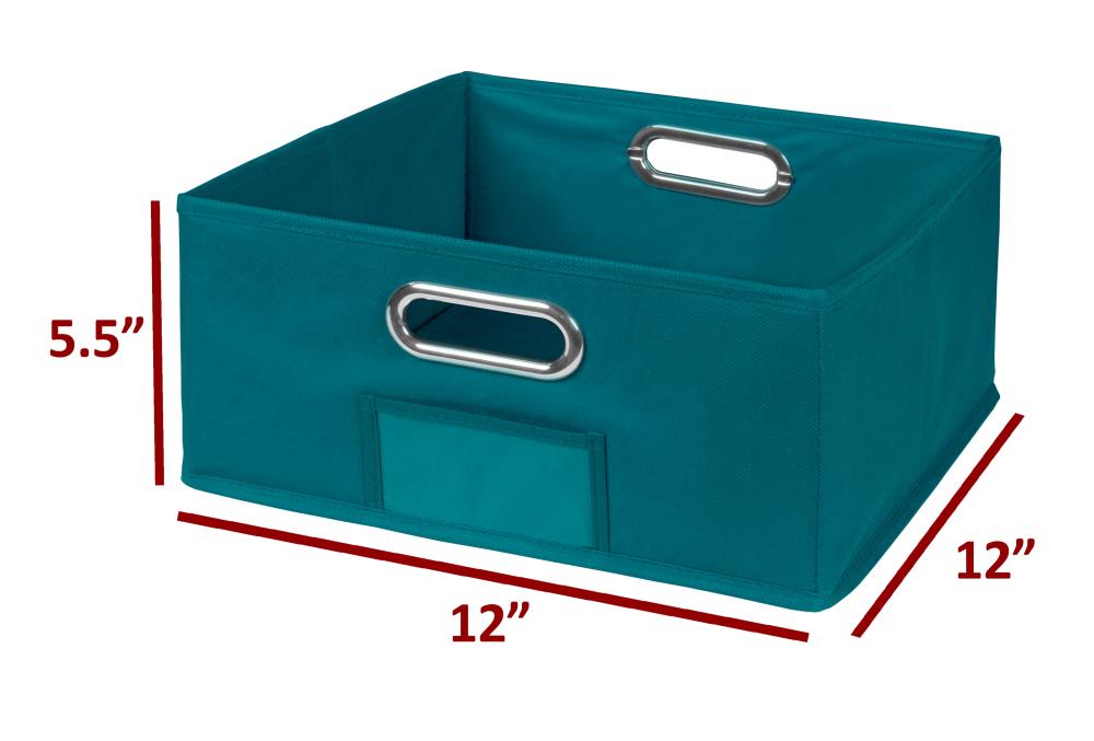 NICHE Cubo Half-Size Foldable Fabric Storage Bins Set of 6 Blue