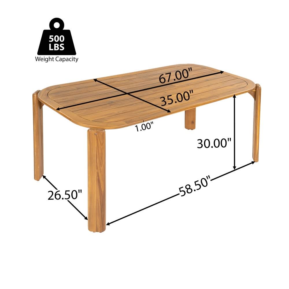 Coolbibila PLUM-PTABLE-TEAK Patio-Tables - View #3
