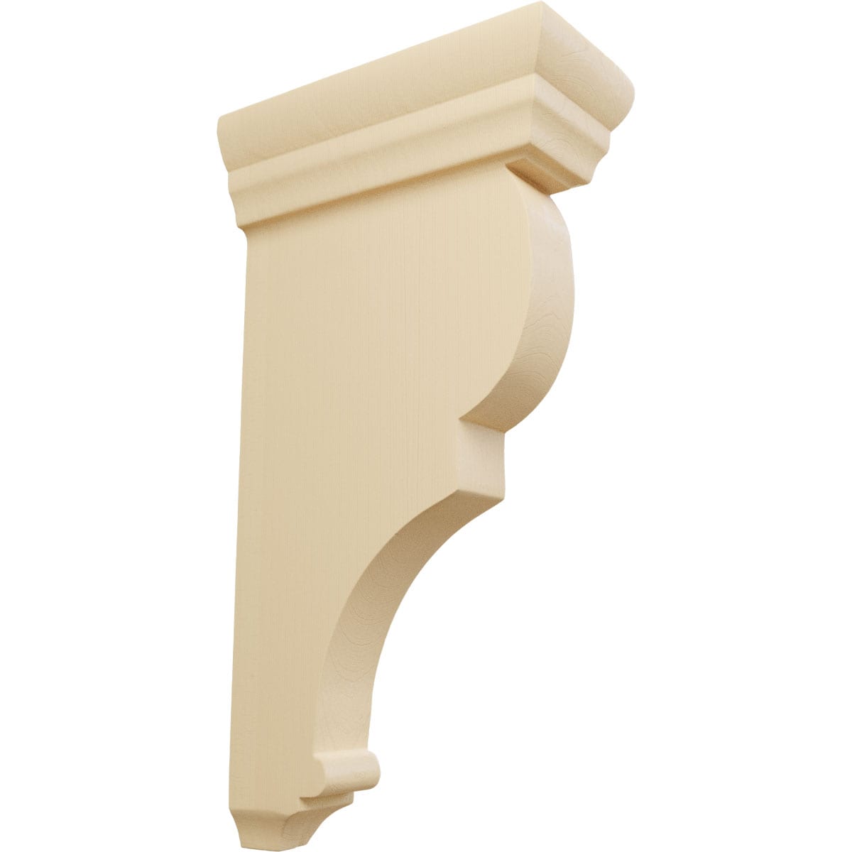 Ekena Millwork CORW03X06X12RJMA 3-in x 6.5-in x 12-in Unfinished Maple Wood Paintable/Stainable Corbel