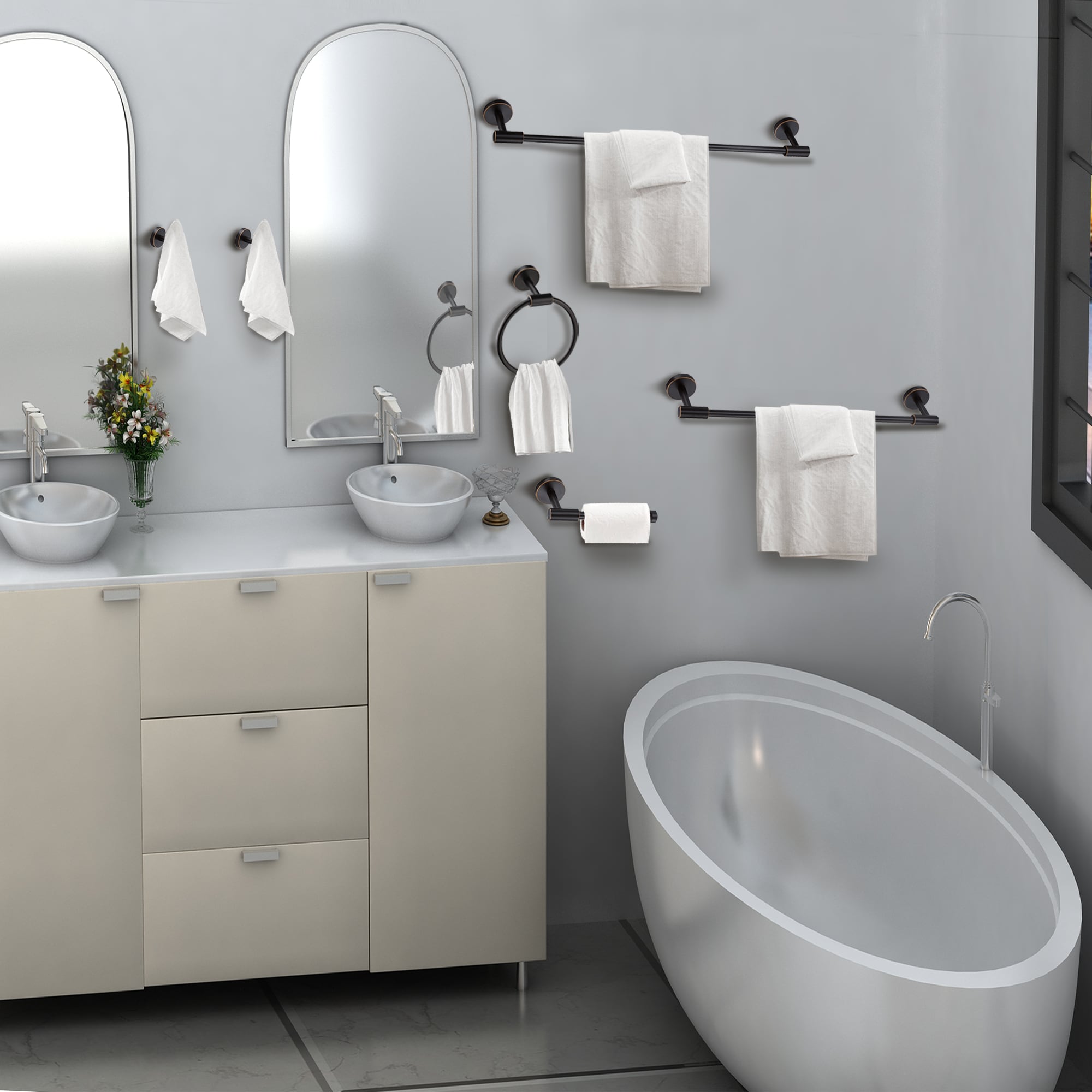 FAYMART LIGHTING FLB2416918-TB-ORB Decorative-Bath-Hardware-Kits - View #9