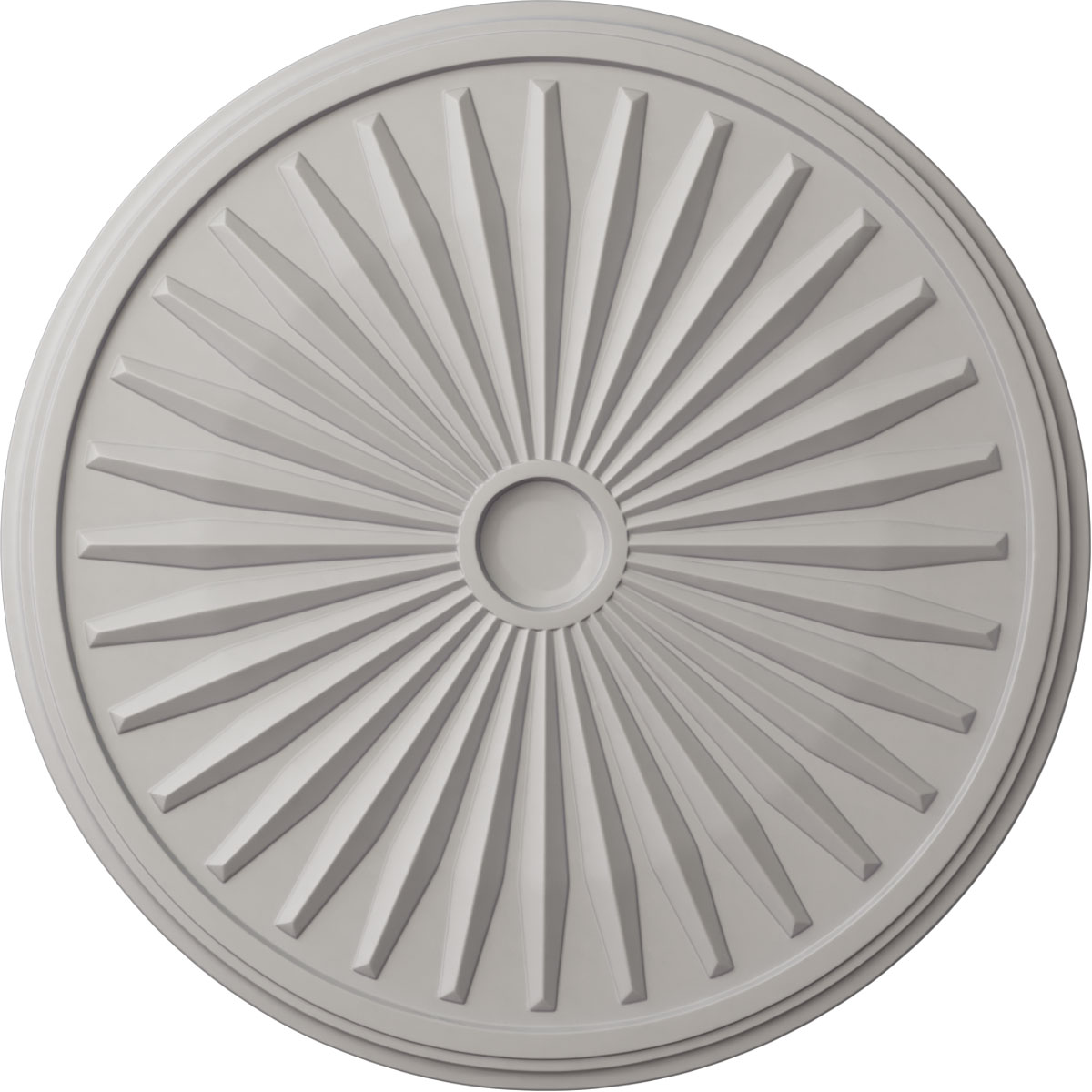 Ekena Millwork CM33LEUWF Leandros 33.125-in W x 33.125-in L Painted Ultra Pure White Polyurethane Whole Ceiling Medallion