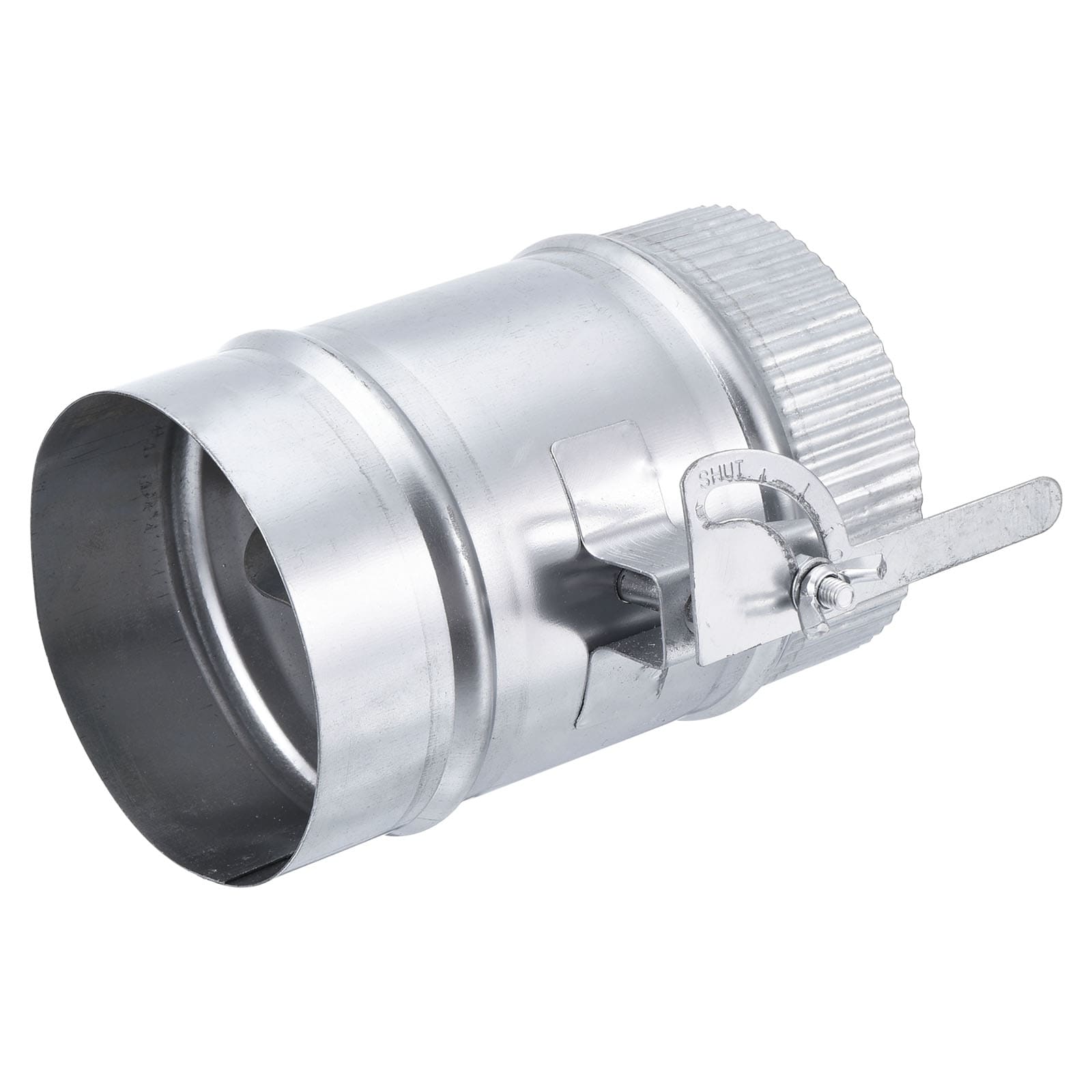 PATIKIL 4-Inch Backdraft Damper with Sleeve Galvanized Metal Airflow Control Valve for HVAC Ducting