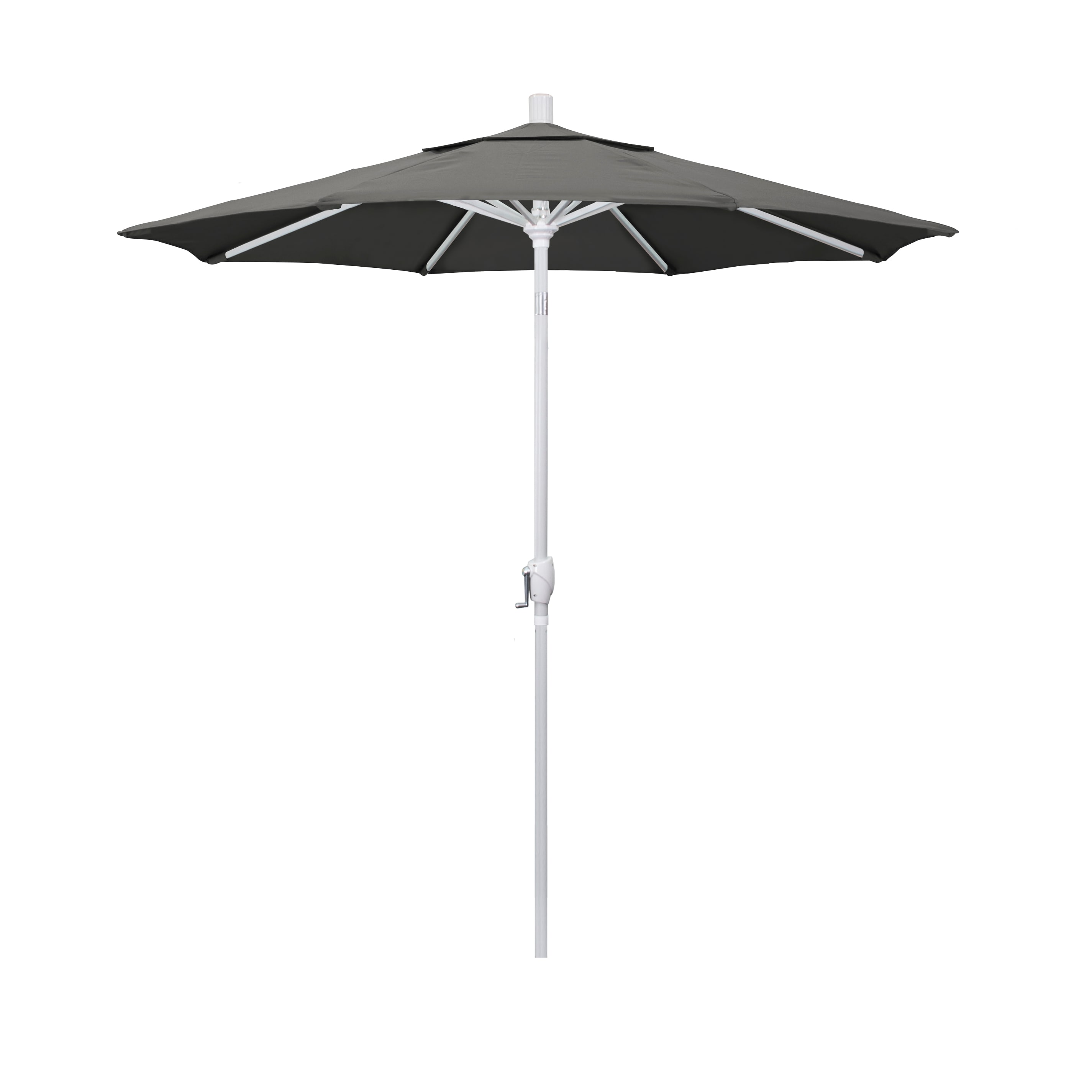 California Umbrella GSPT758170-54048 7.5-ft Aluminum Gray Push-button Tilt Market Patio Umbrella